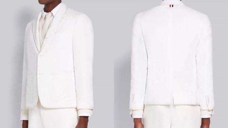 Thom Browne Thom BrowneEmbroidered cotton white jacket 2503-Nextarrow Size US M / EU 48-50 / 2 - 7 Thumbnail