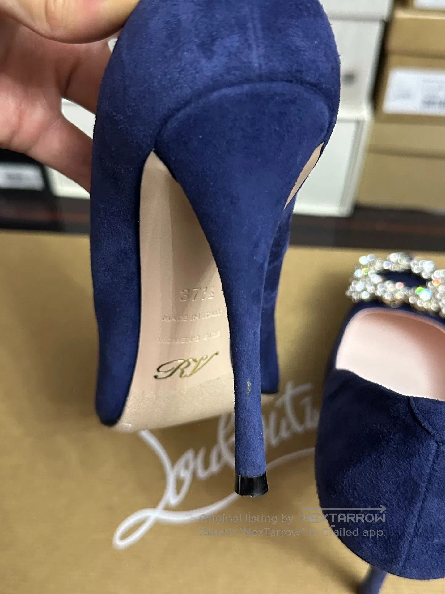 Roger Vivier Roger Vivier Blue Diamond Buckle Heels. Size US 6.5 / IT 36.5 - 6 Thumbnail