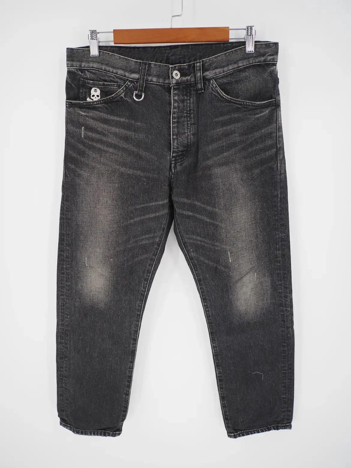 【未使用級】mastermind JAPAN 金糸　スカル刺繍　デニム　Ｍサイズ Mastermind Japan x Stussy Skull jeans - Denim