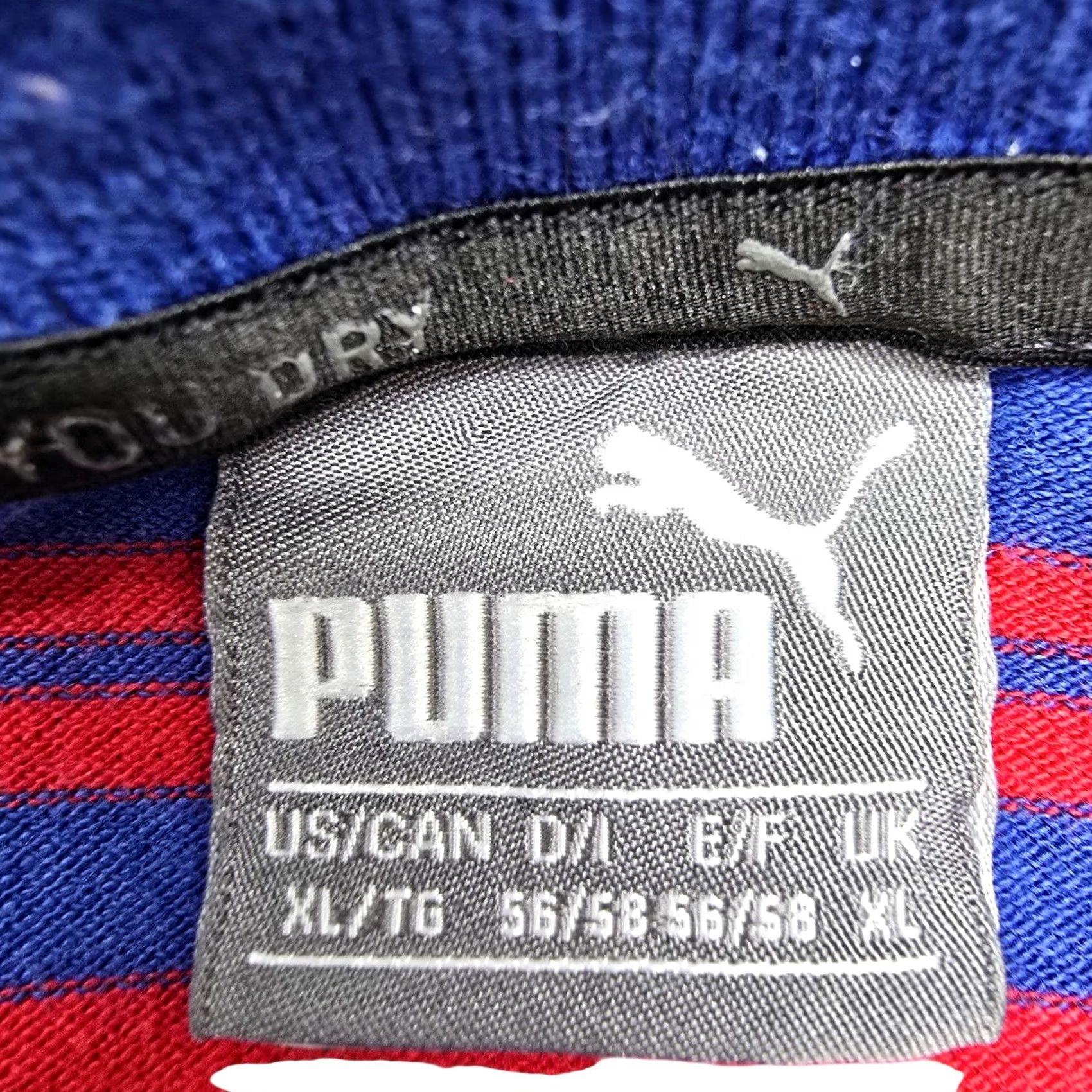 Puma PUMA Polo Shirt XL blue red white striped Men's Polo XL Blue Striped PUMA Golf Casual Shirt Size US XL / EU 56 / 4 - 3 Thumbnail