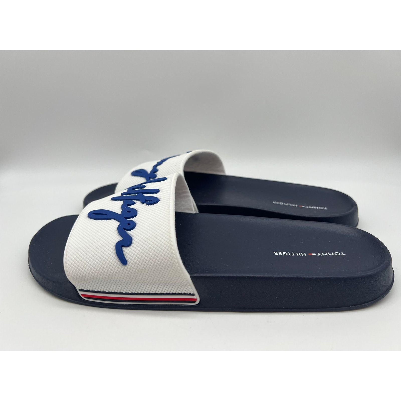 Tommy Hilfiger Tommy Hilfiger Men's Blue White Slide Sandal Slipper Size 11 Size US 11 / EU 44 - 6 Thumbnail