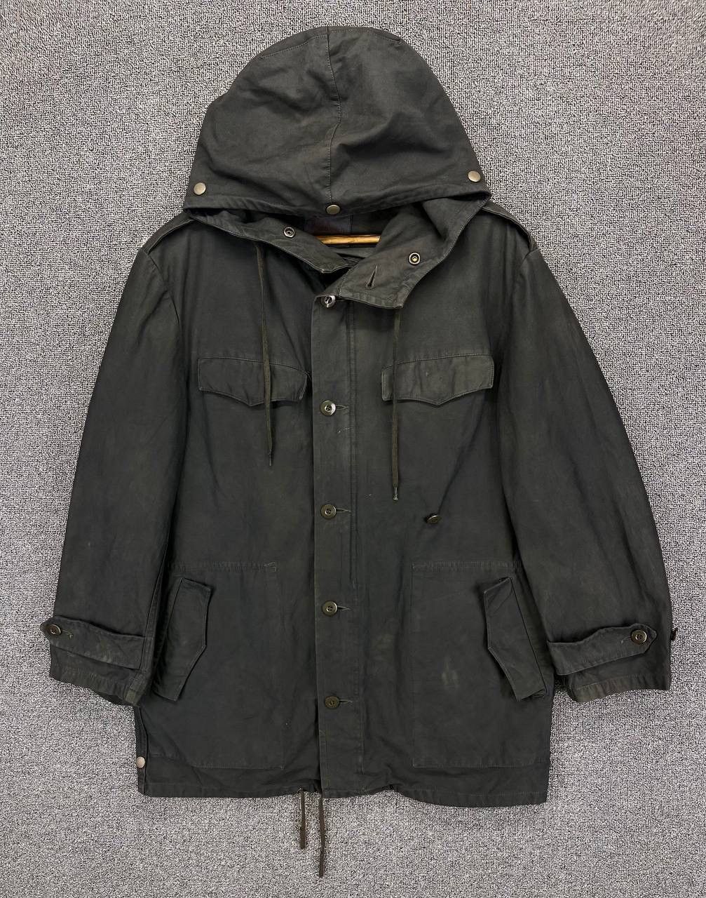 Vintage Vintage 90s Humme GMBH Military Army Hooded Jacket Size US L / EU 52-54 / 3 - 1 Thumbnail
