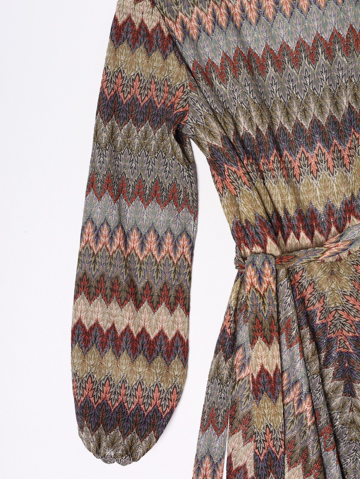 Missoni Missoni Geometric Cotton Viscose Linen Dress Long Printed Size XS / US 0-2 / IT 36-38 - 13 Thumbnail