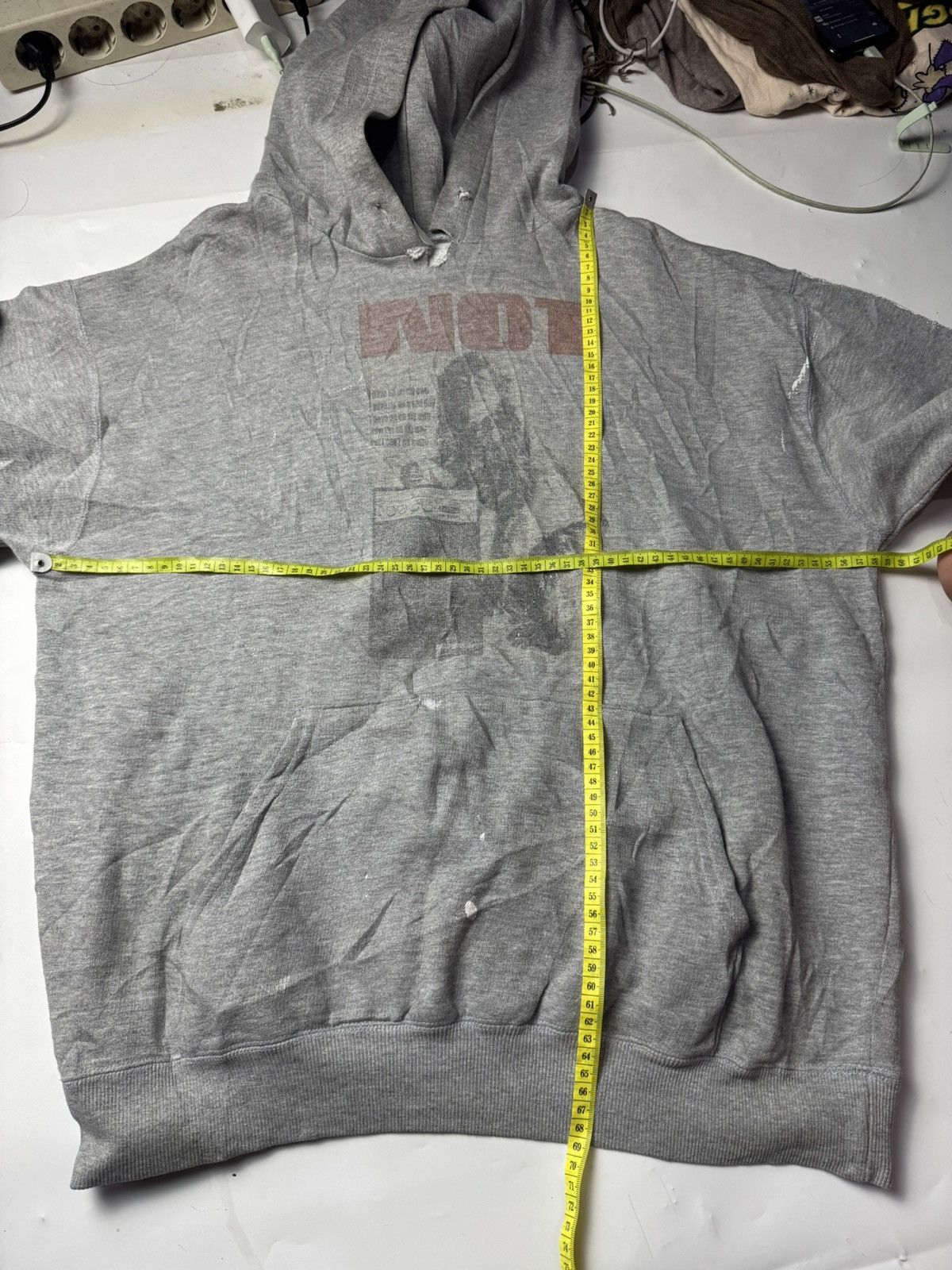 Hysteric Glamour × Japanese Brand × Vintage Japanese Trashed NOT Hoodie Hysteric Styled Size US L / EU 52-54 / 3 - 12 Thumbnail