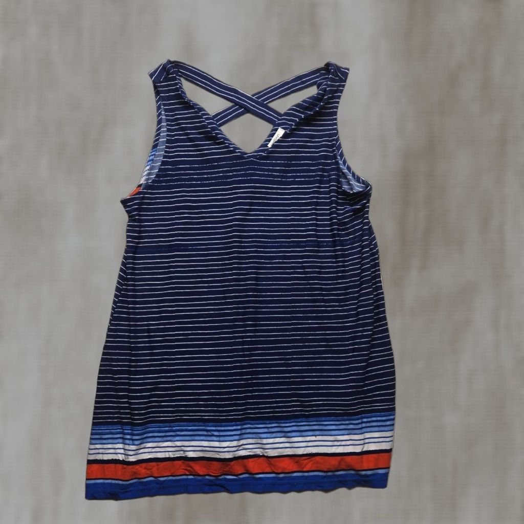 Vintage Westport Blue Red White Sleeveless Racerback Blouse Womens M Medium Size M / US 6-8 / IT 42-44 - 1 Thumbnail