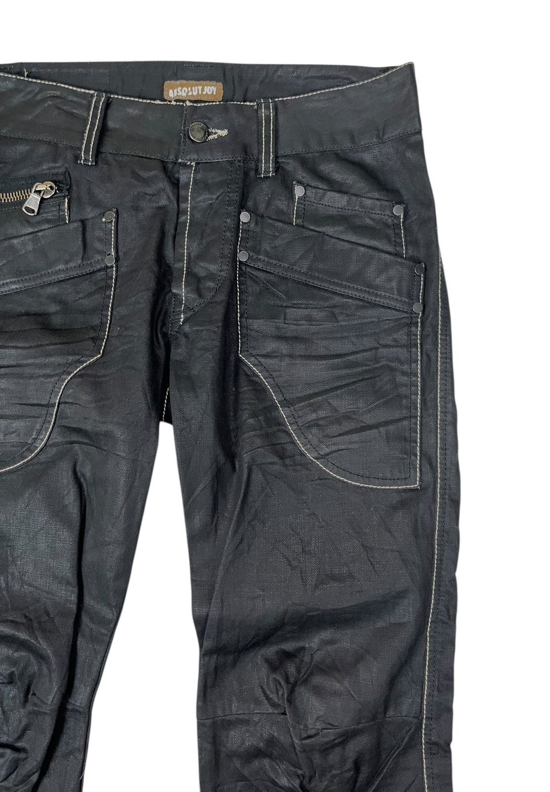 Absolut Joy × Japanese Brand Absolut Joy Wax Denim Jeans Made In Romania Size US 30 / EU 46 - 6 Thumbnail