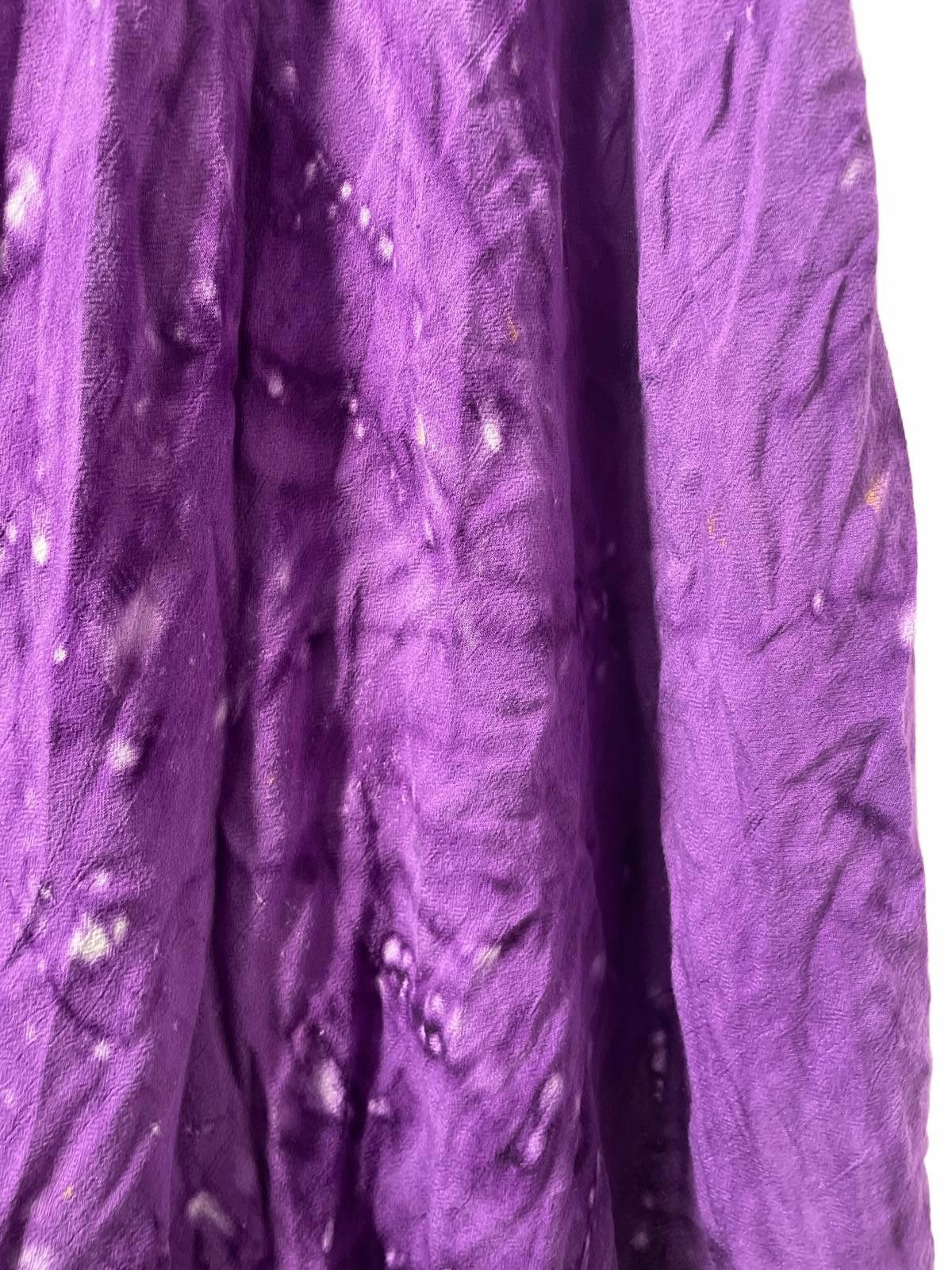 The Unbranded Brand Tie Dye Dress Women's OS Purple Embroidered Bohemian Hippie Size M / US 6-8 / IT 42-44 - 6 Thumbnail