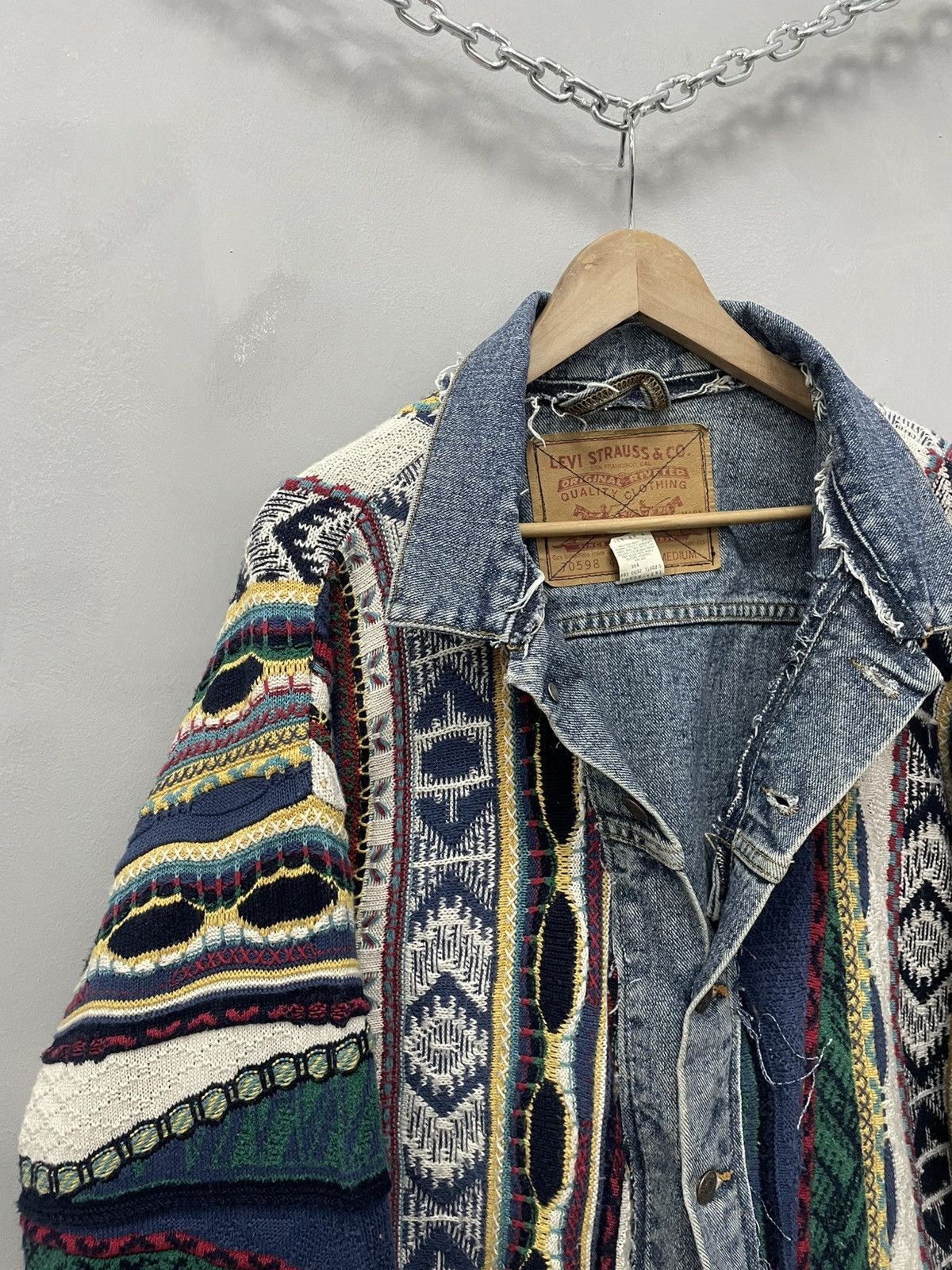 Coogi × Japanese Brand × Vintage REWORKED JAPITAL STYLE REVERSIBLE LEVIS COOGI JACKET Size US M / EU 48-50 / 2 - 2 Thumbnail