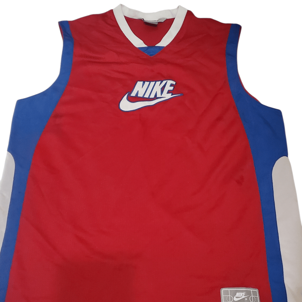 Nike Y2K Nike Embroidered Swoosh Basketball Jersey Red/Blue Size US L / EU 52-54 / 3 - 2 Thumbnail