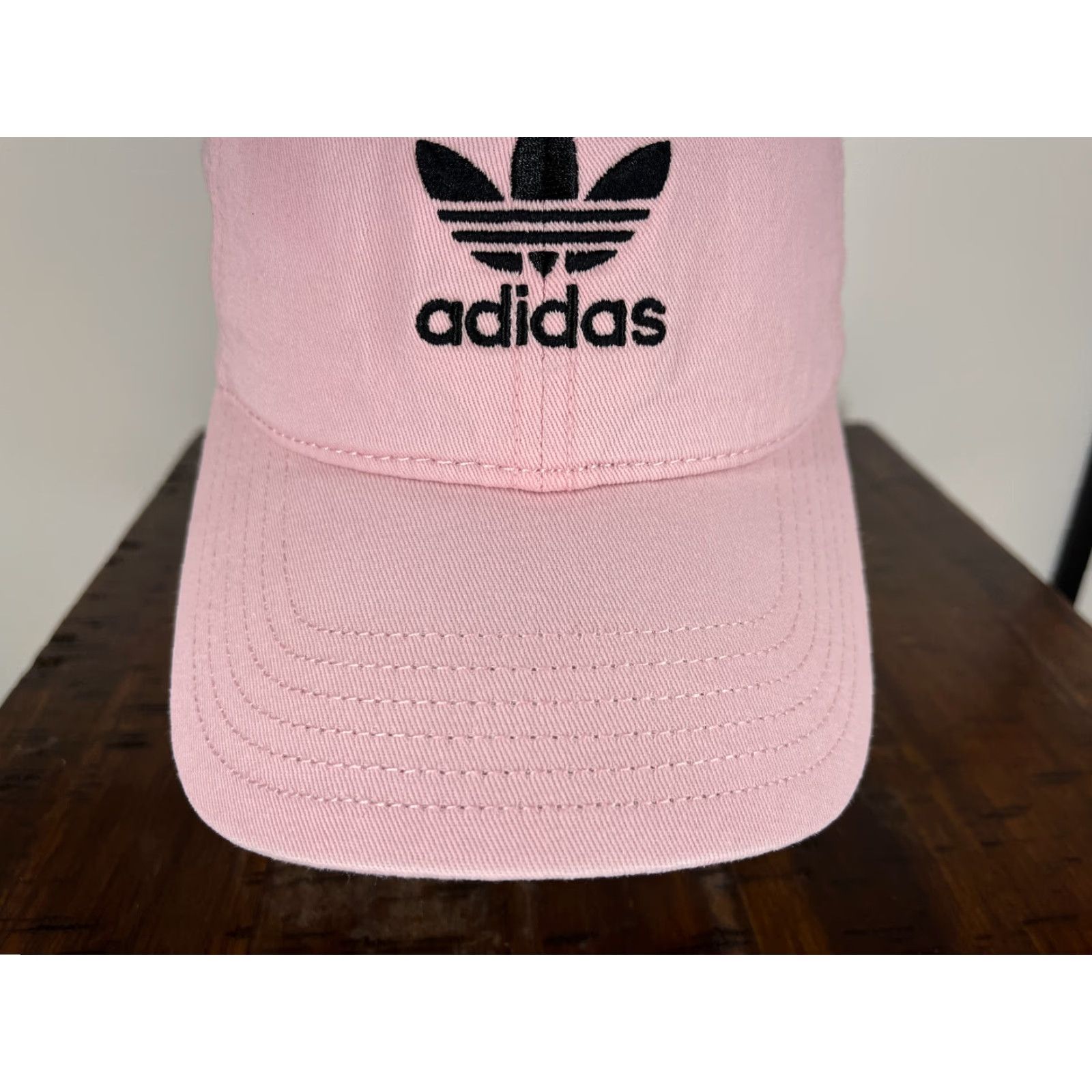 Adidas Adidas Hat Cap Strap Back Womens One Size Pink Embroidered Cotton Twill Trefoil Golf Hat Size ONE SIZE - 3 Thumbnail