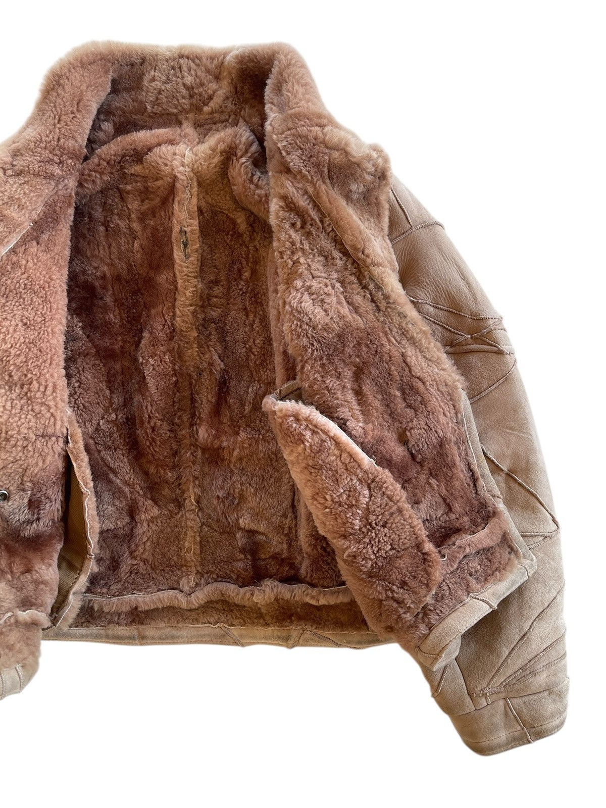 Vintage Patchwork Sheepskin Fur Cropped Jacket Size US M / EU 48-50 / 2 - 12 Thumbnail