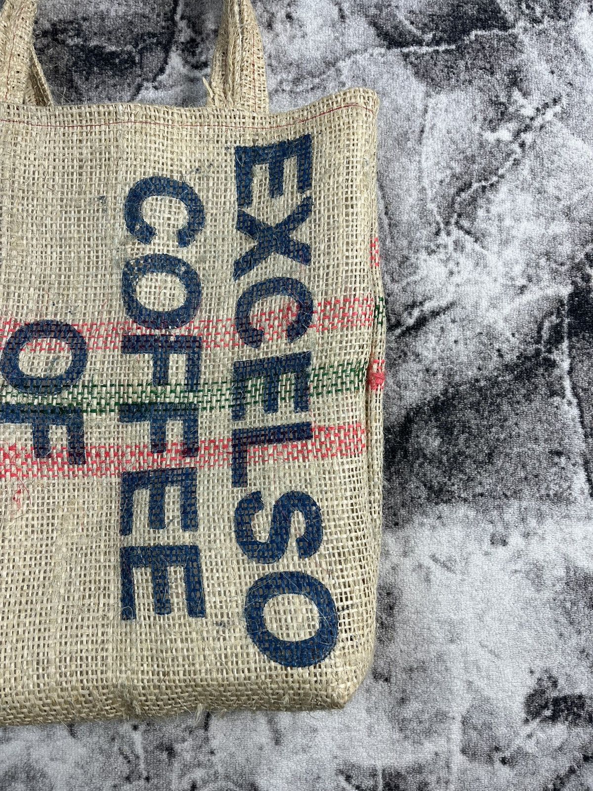 Other Recycled Coffee Sack Tote Bag Burlap Market Shopper Size ONE SIZE - 5 Thumbnail