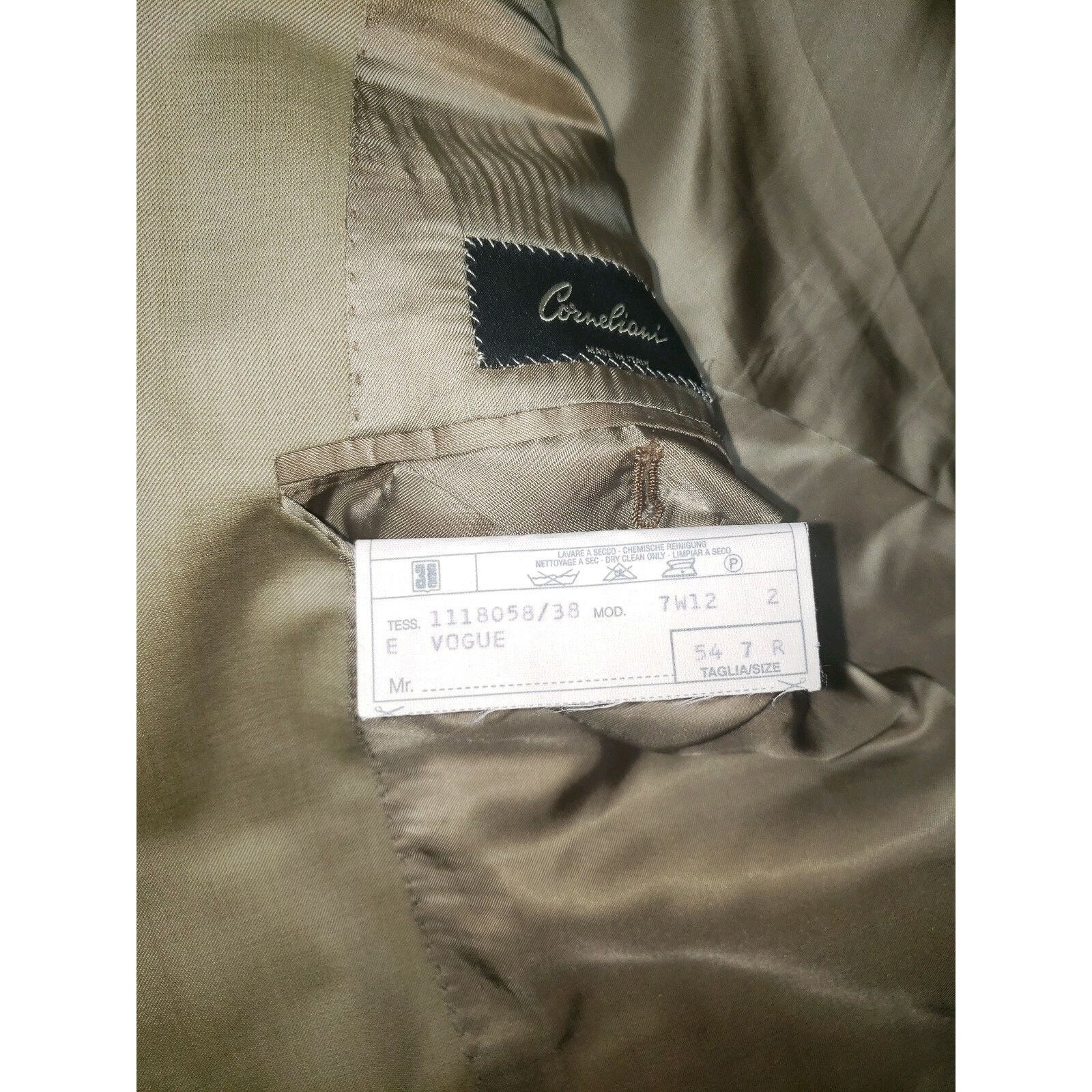 Corneliani Corneliani Blazer Suit Jacket Men Size 54R Tan Brown Wool Size 54R - 6 Thumbnail