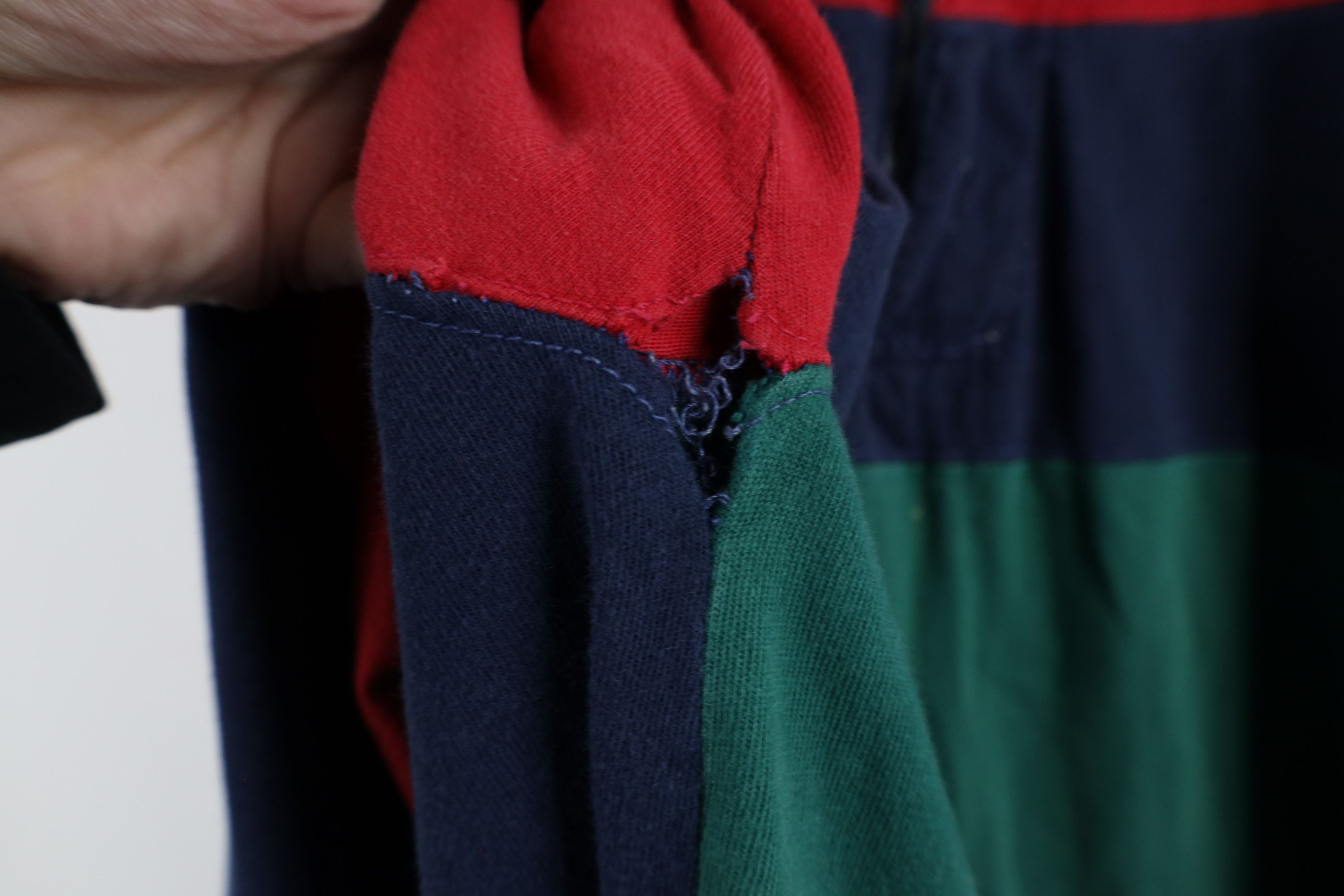 Vintage Vintage 90s Streetwear Block Long Sleeve Rugby Polo Shirt Size US XXL / EU 58 / 5 - 8 Thumbnail