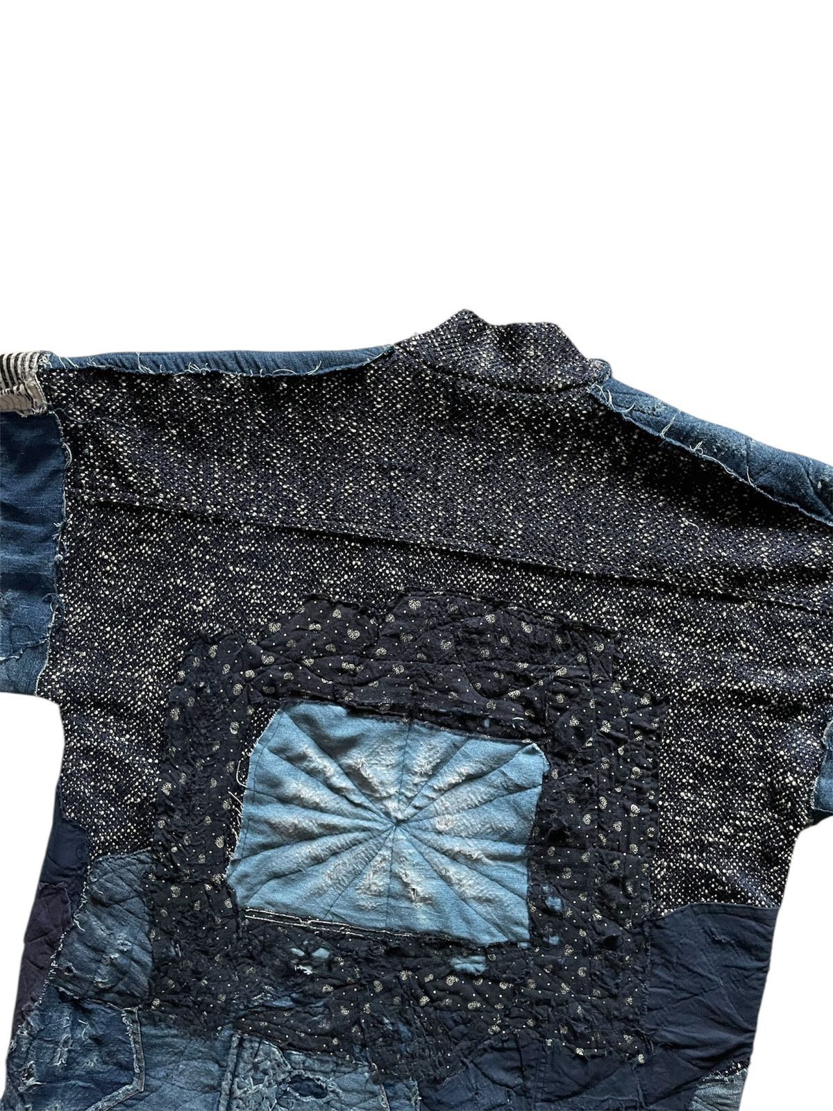 Proleta Re Art Custom Indigo Boro Damaged Fabric Haori Kimono Jacket Size US L / EU 52-54 / 3 - 4 Thumbnail