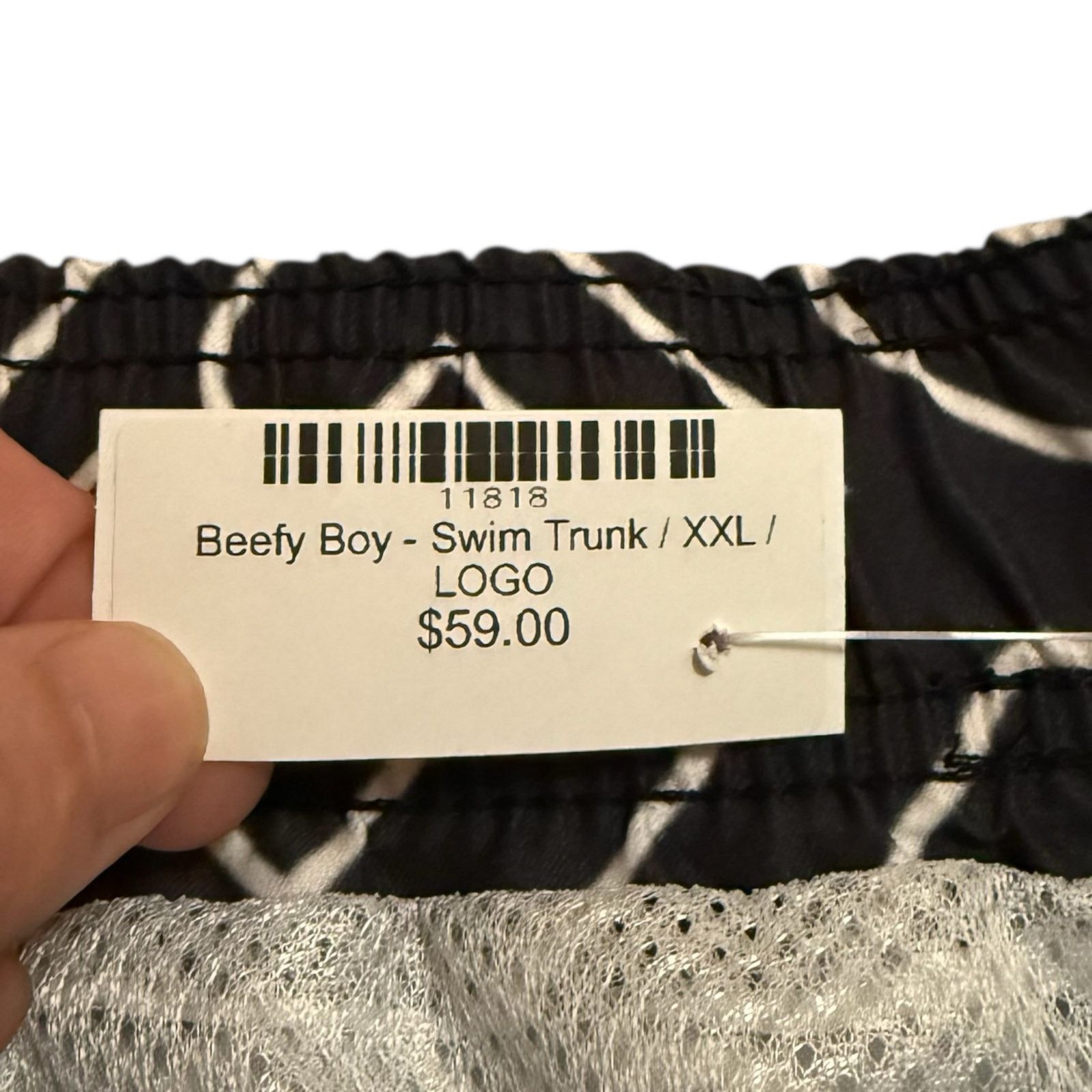 Other BeefyBoy Swim Trunks Drawstring Mesh Lined Short Logo XXL Size US 35 - 3 Thumbnail
