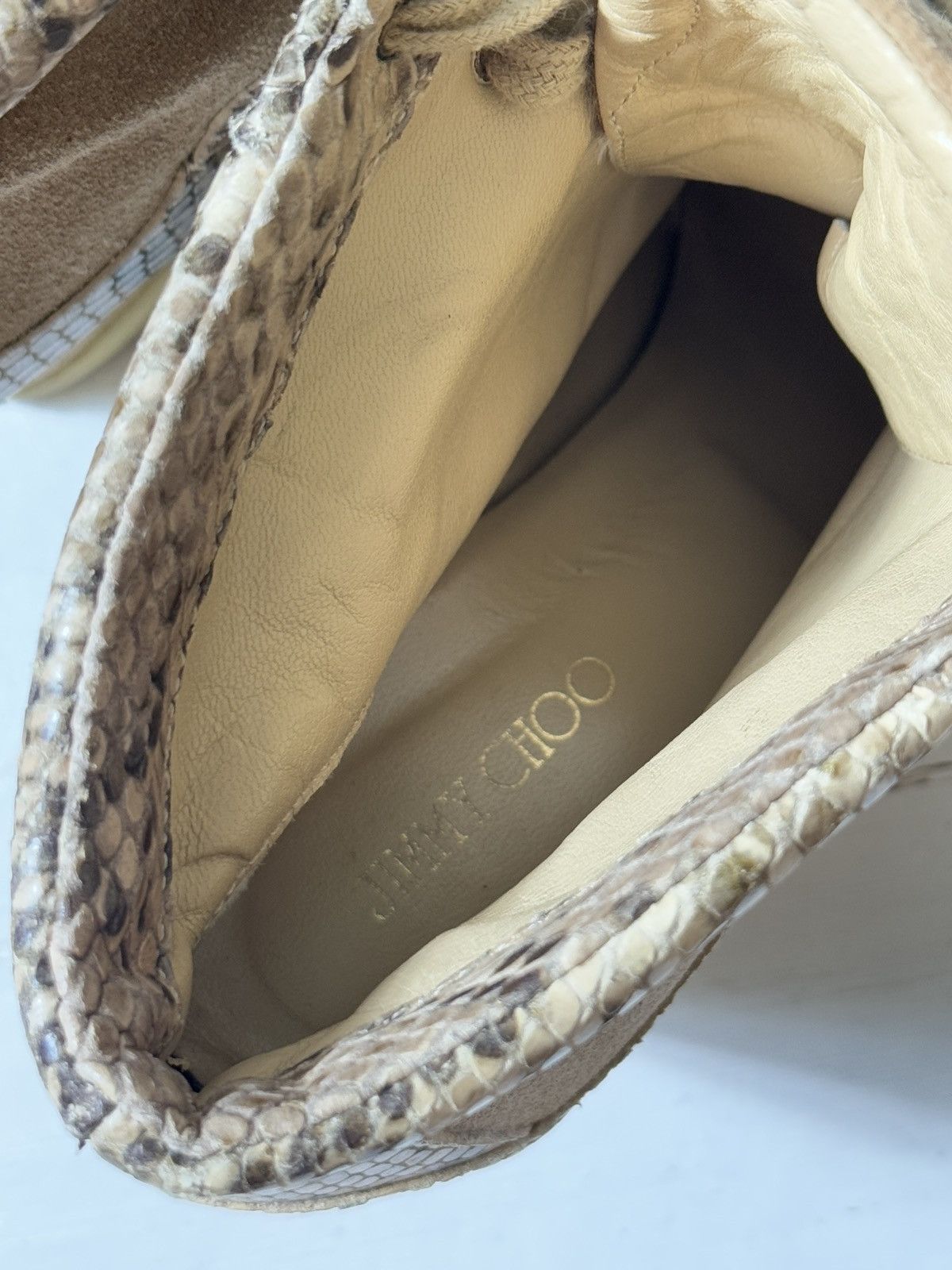 Jimmy Choo VINTAGE JIMMY CHOO BECKETT HIGH PLATFORM SNEAKERS SHOES Size US 10 / IT 40 - 14 Thumbnail