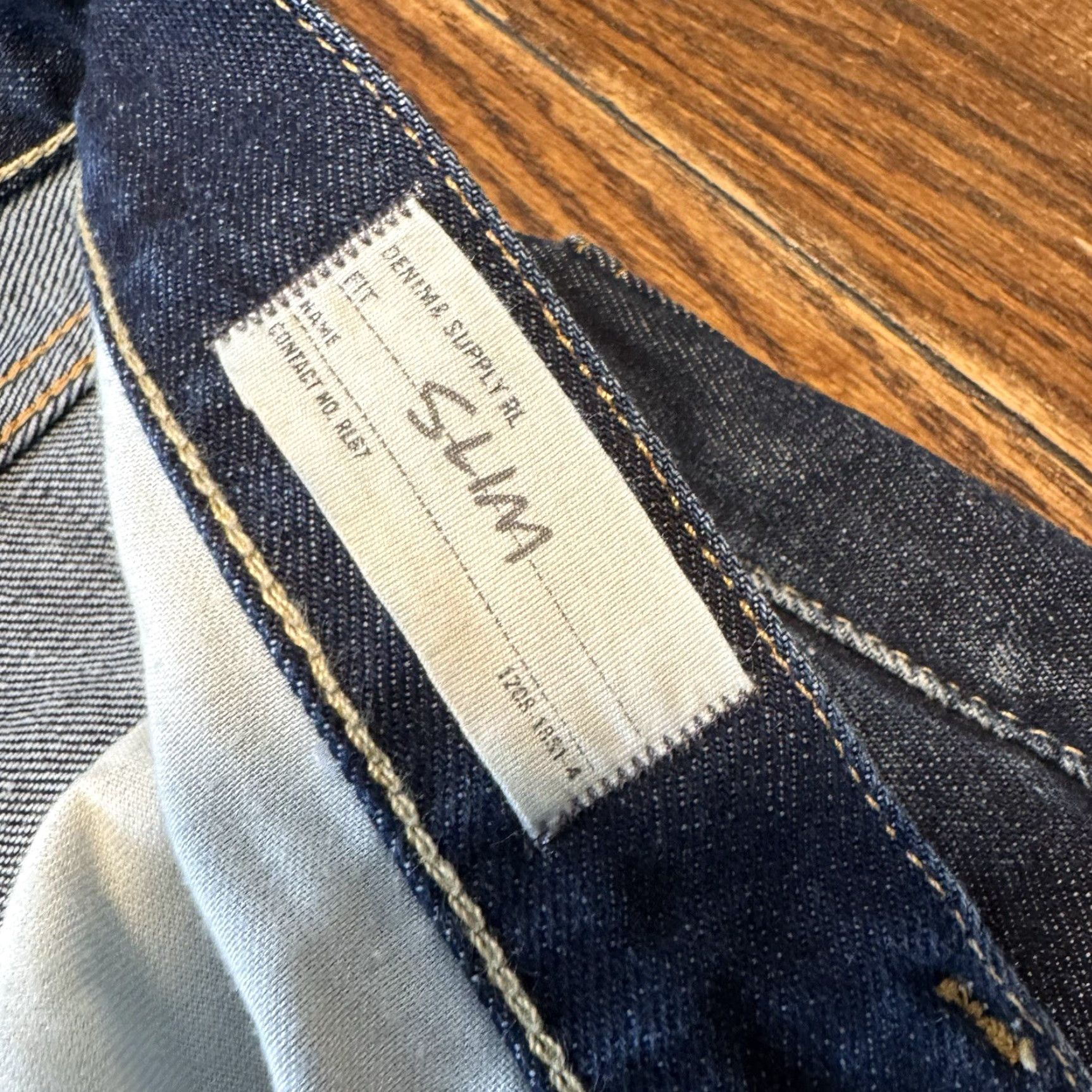 Ralph Lauren Ralph Lauren Denim & Supply Jeans Slim 34x34 Mens Dark Wash Blue Flag USA Size US 35 - 5 Thumbnail
