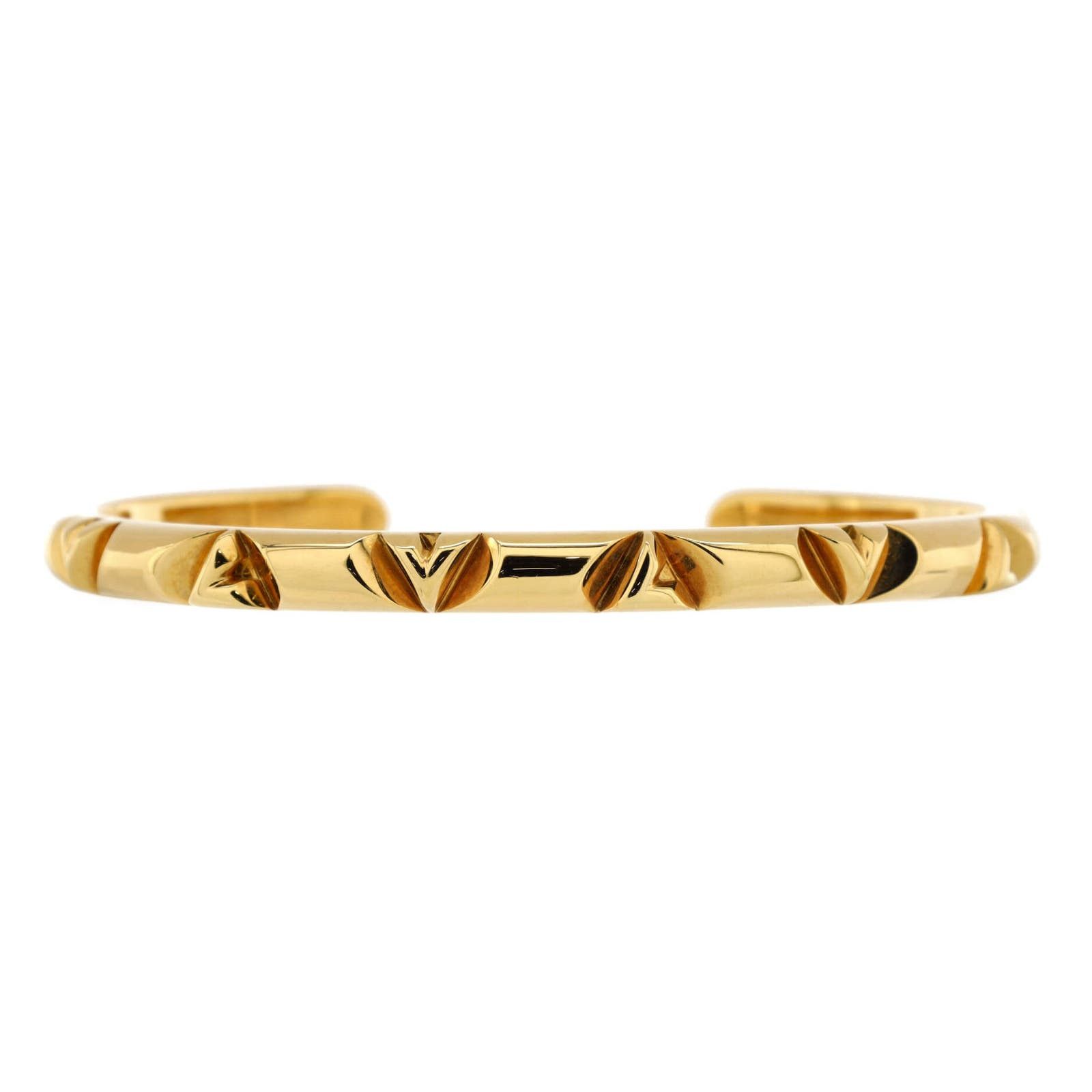 image of Louis Vuitton Lv Volt Multi Cuff Bracelet 18K Yellow Gold None, Women's