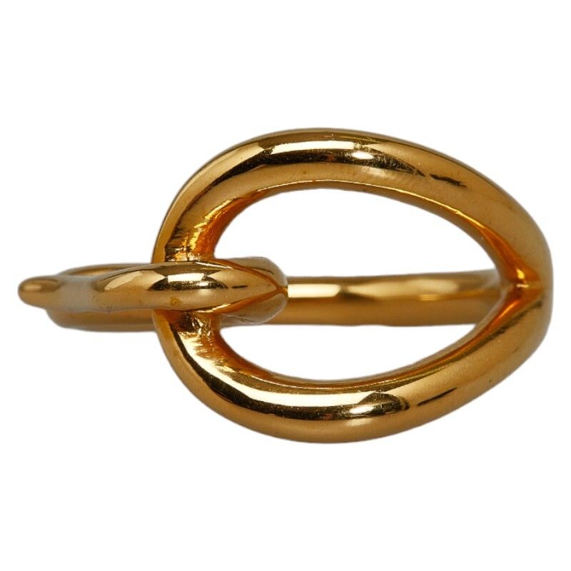 image of Hermes Hook Scarf Ring in Gold, Women's