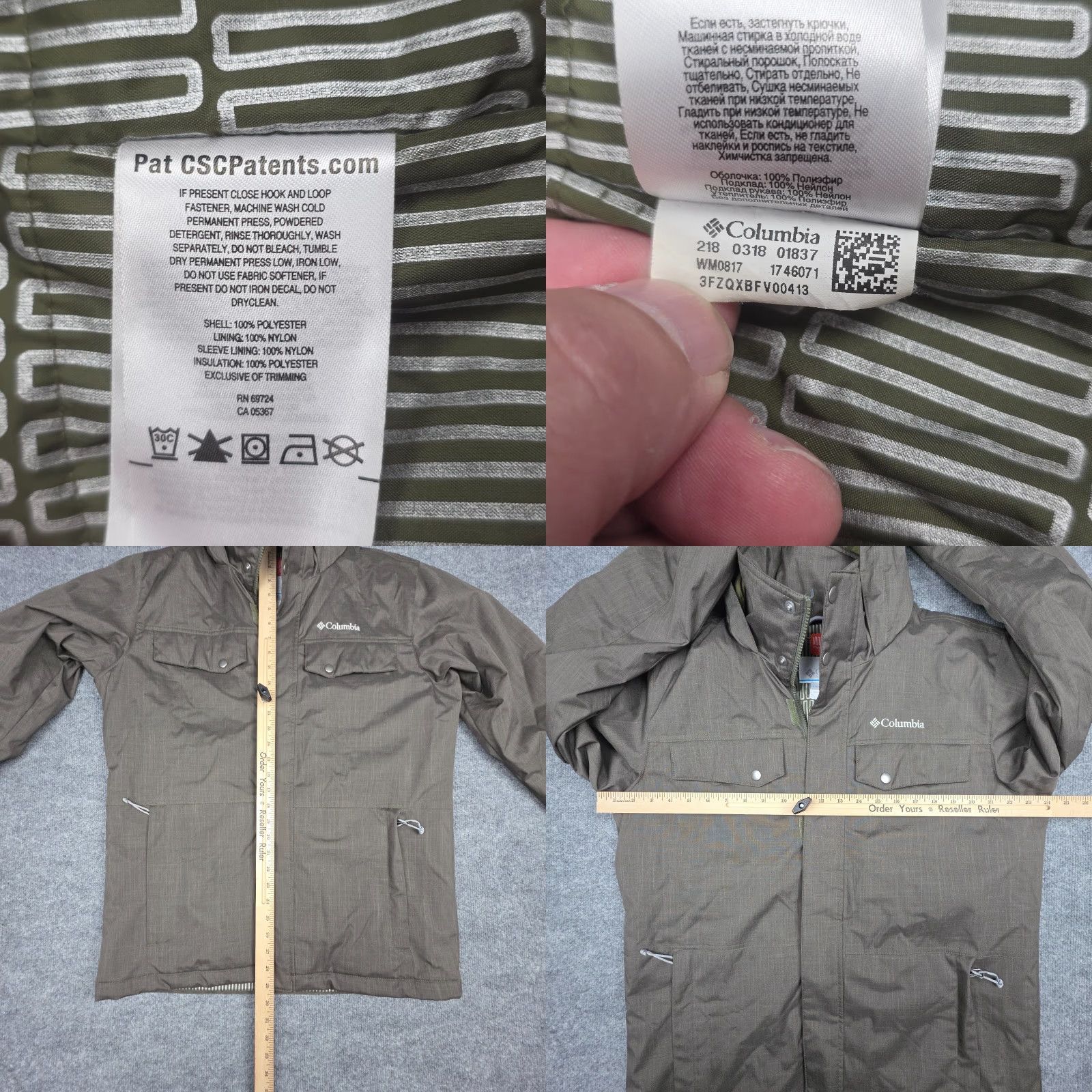 Rains Columbia Thermal Coil Jacket Mens Medium Beige Rain Coat Zip Lined Warm Hiking Winter Autumn Casual Travel Regular Fit Men Size US M / EU 48-50 / 2 - 9 Thumbnail