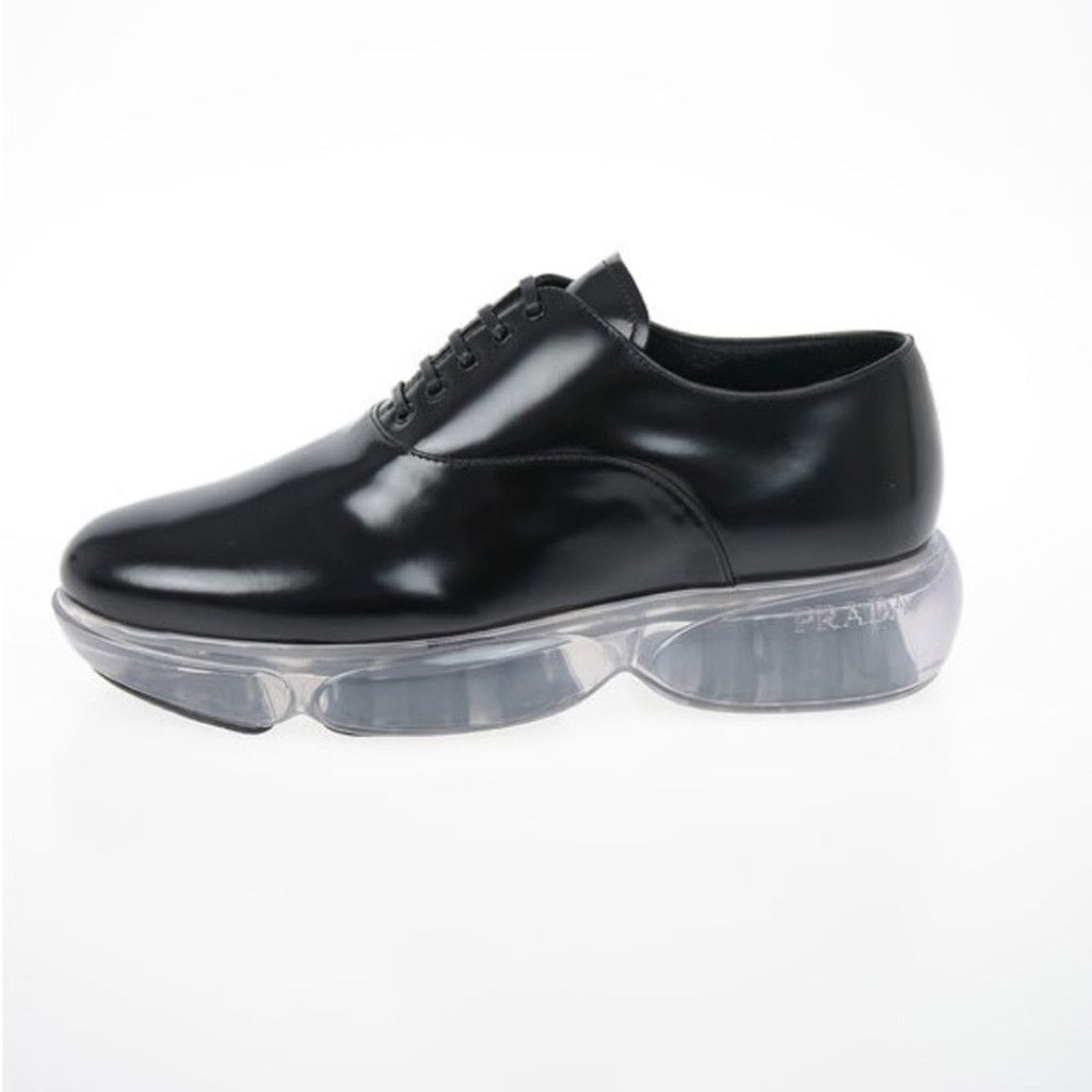 Prada Prada Black Lace Up Derby Shoes with Clear Air Sole Size 36 Size US 5 / IT 35 - 3 Thumbnail
