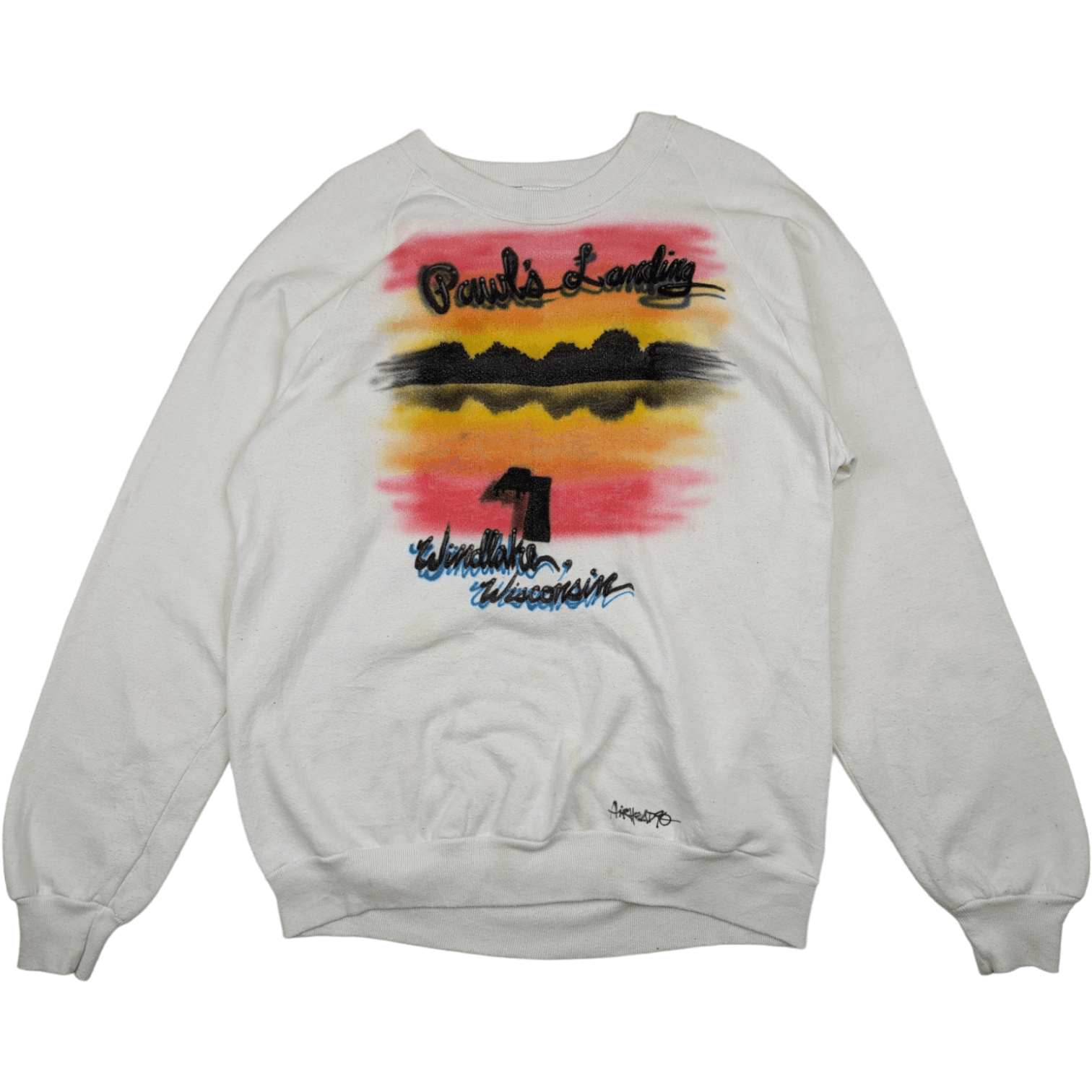 Jerzees Vintage 90's PAUL'S LANDING Restaurant Wind Lake Jumper Size US M / EU 48-50 / 2 - 3 Thumbnail