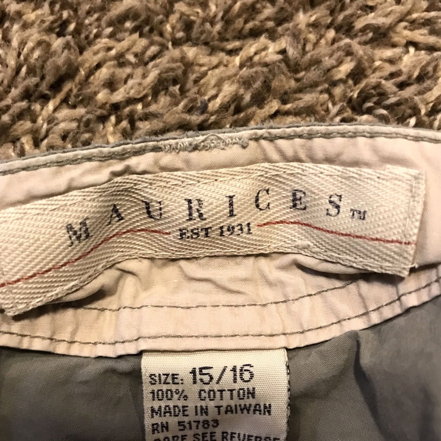 Vintage Maurices Women's 15/16 Gray Cotton Cargo Capris Pants Wide-Leg 36" Inseam 20" 30" Pockets Size ONE SIZE - 2 Thumbnail