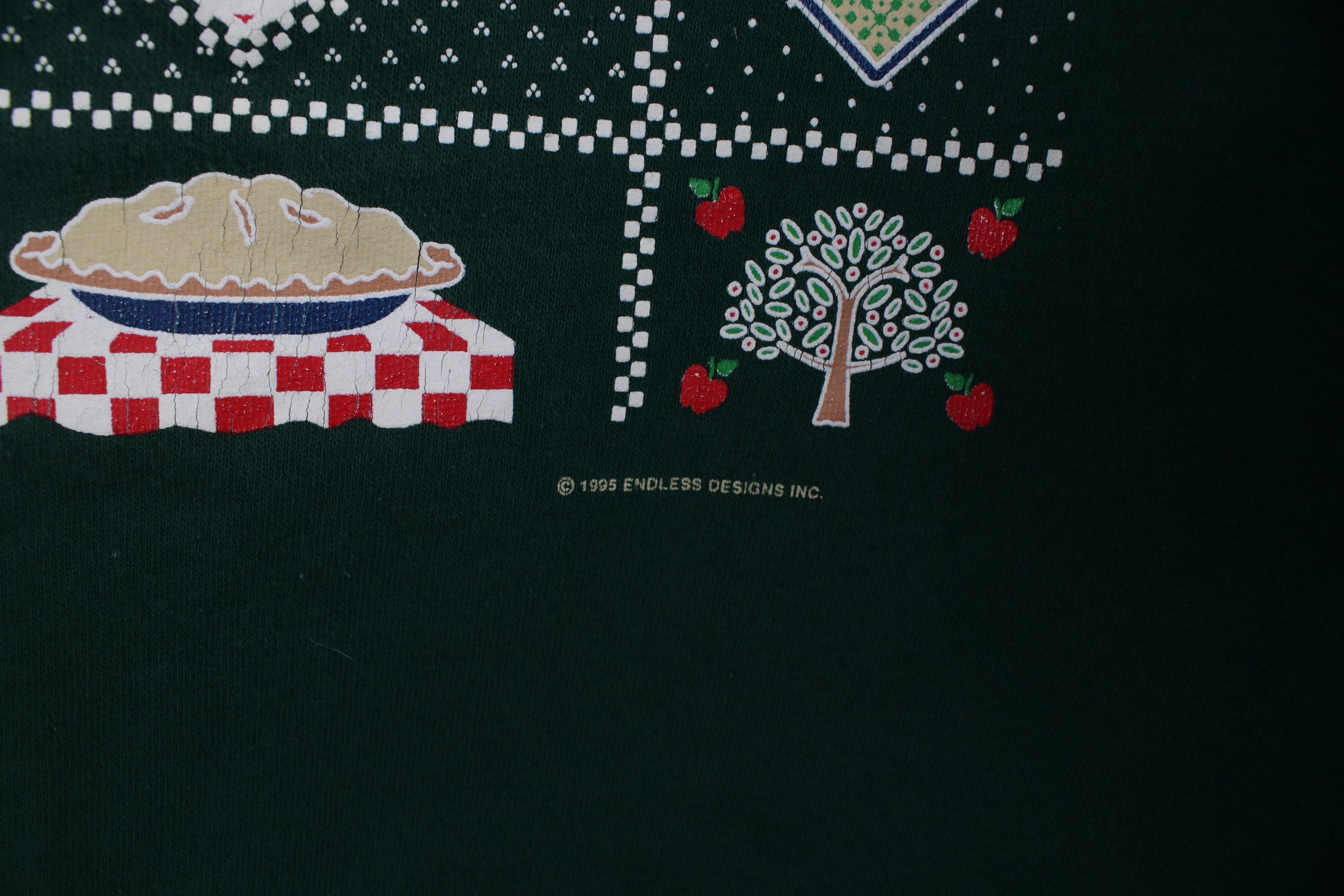 Vintage Vintage 90s Country Farmhouse Pie Heart Sweatshirt USA Size XL / US 12-14 / IT 48-50 - 5 Thumbnail
