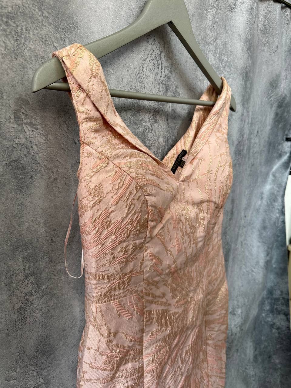 Designer Alberto Makali Mermaid Style Gown Metallic Embroidered Dress Size M / US 6-8 / IT 42-44 - 3 Thumbnail