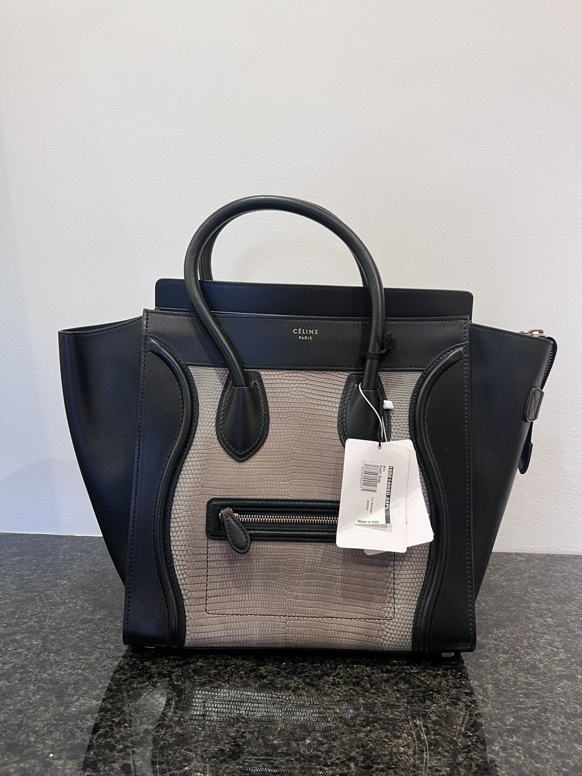 Celine Mini Luggage Leather and Lizard
