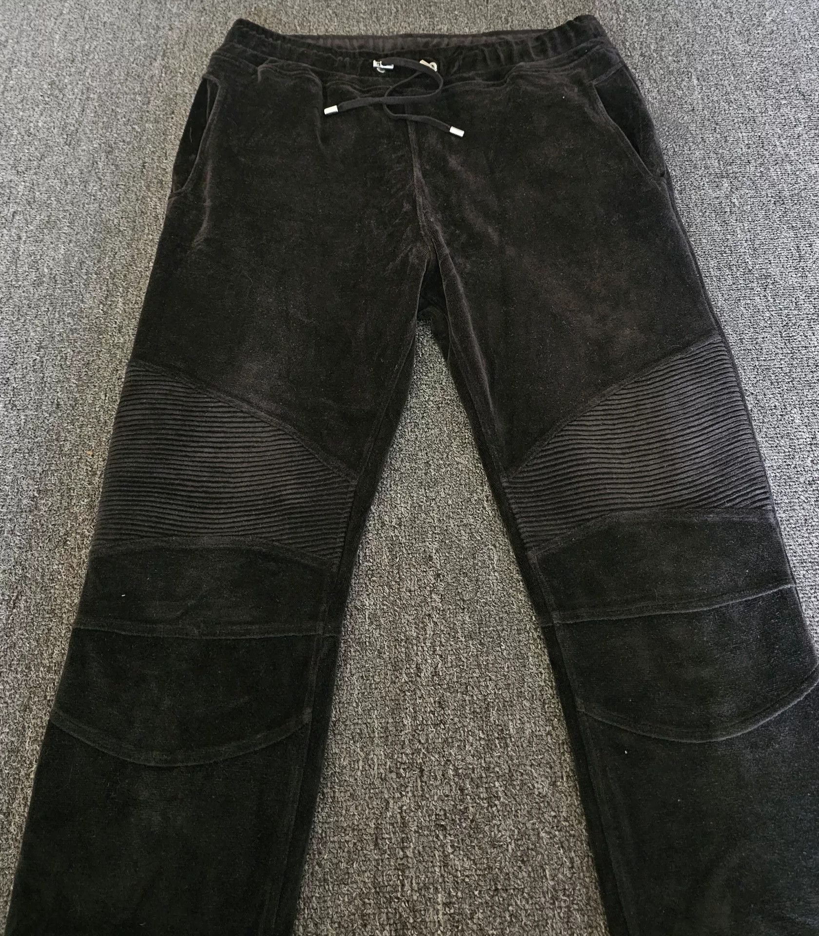 Balmain balmain men's black velvet sweatpants Size US 28 / EU 44 - 1 Preview