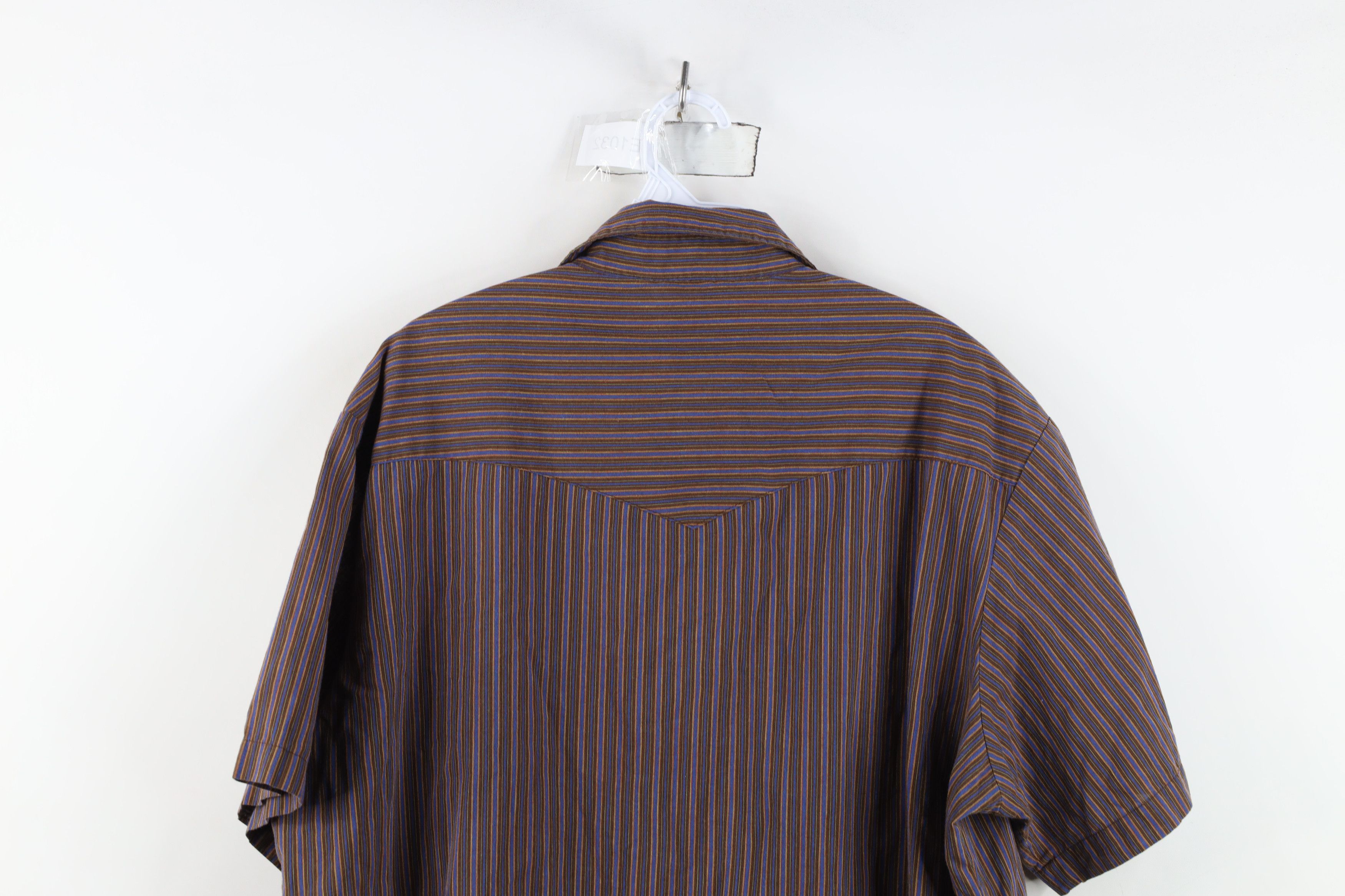 Wrangler Vintage 90s Wrangler Western Striped Cowboy Button Shirt Size US XXL / EU 58 / 5 - 8 Thumbnail