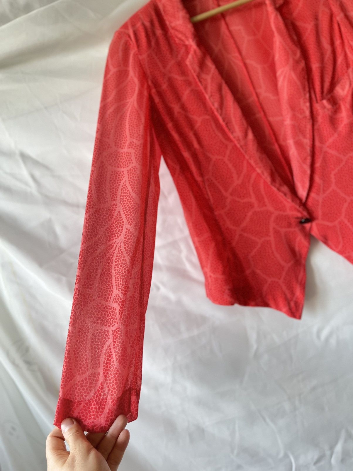 Dagmar Swedish brand DAGMAR XS 34 coral silk jacket Size XS / US 0-2 / IT 36-38 - 2 Thumbnail