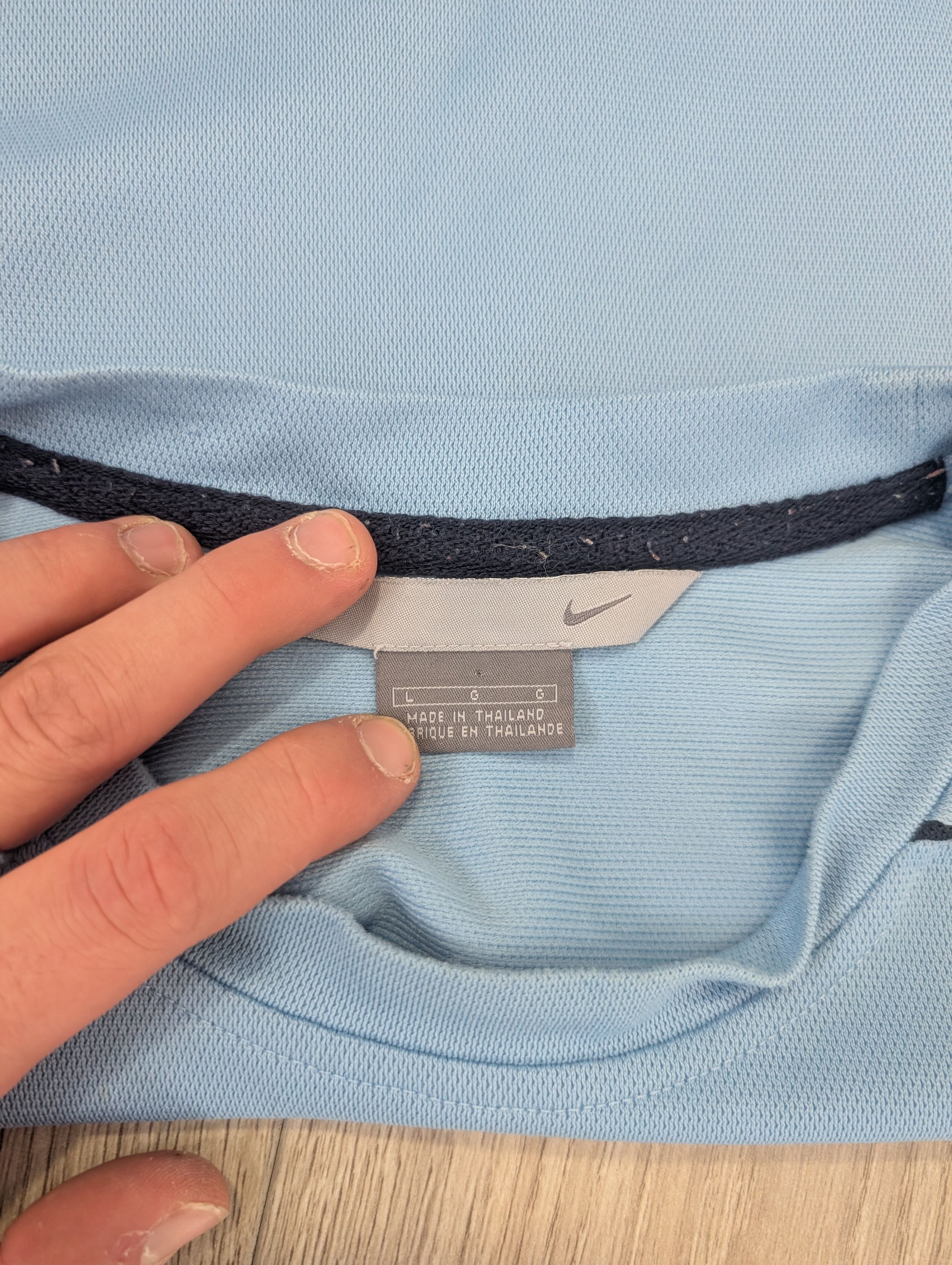 Nike × Vintage VINTAGE Nike baby blue muscle shirt Size US L / EU 52-54 / 3 - 4 Thumbnail
