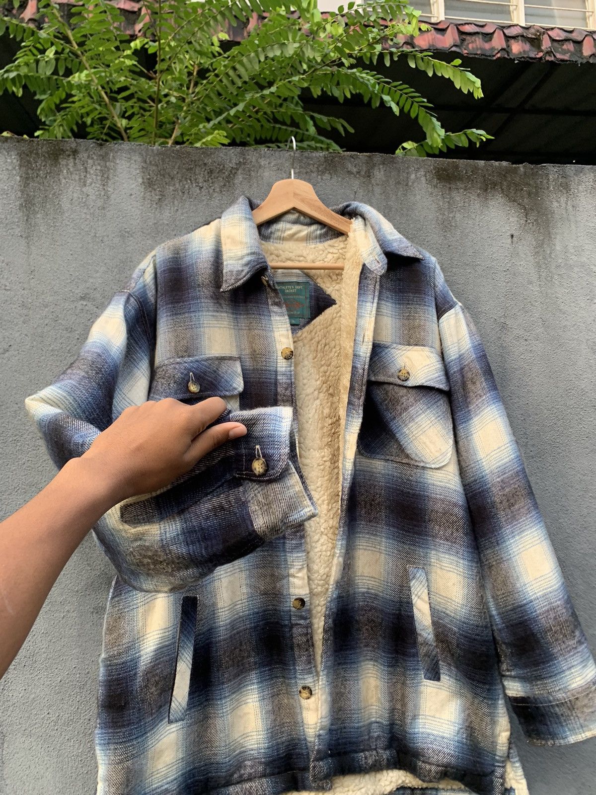 Japanese Brand 👹Vintage BAYLEAF Oversized Fleece Lined Flannel Jacket Size US XXL / EU 58 / 5 - 8 Thumbnail