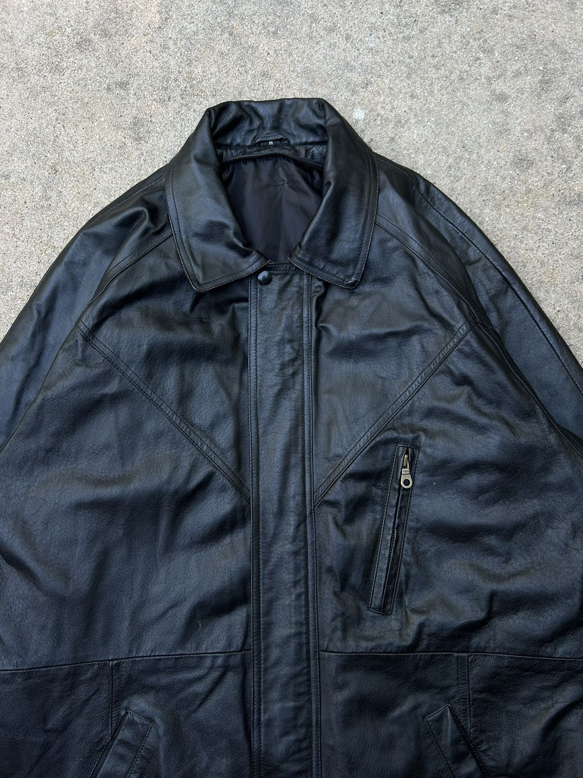 Vintage 1990s Leather Trench Coat Jacket Size US M / EU 48-50 / 2 - 3 Thumbnail