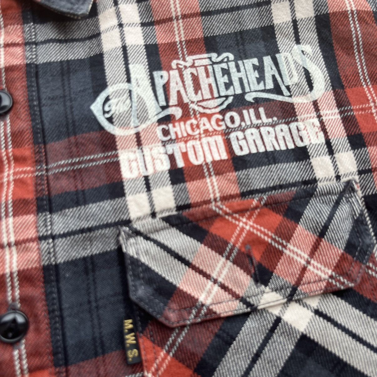 The Real McCoy's MIDCENTURY WILD HOT ROD SURFBEAT APACHE HEADS FLANNEL VTG Size US L / EU 52-54 / 3 - 4 Thumbnail