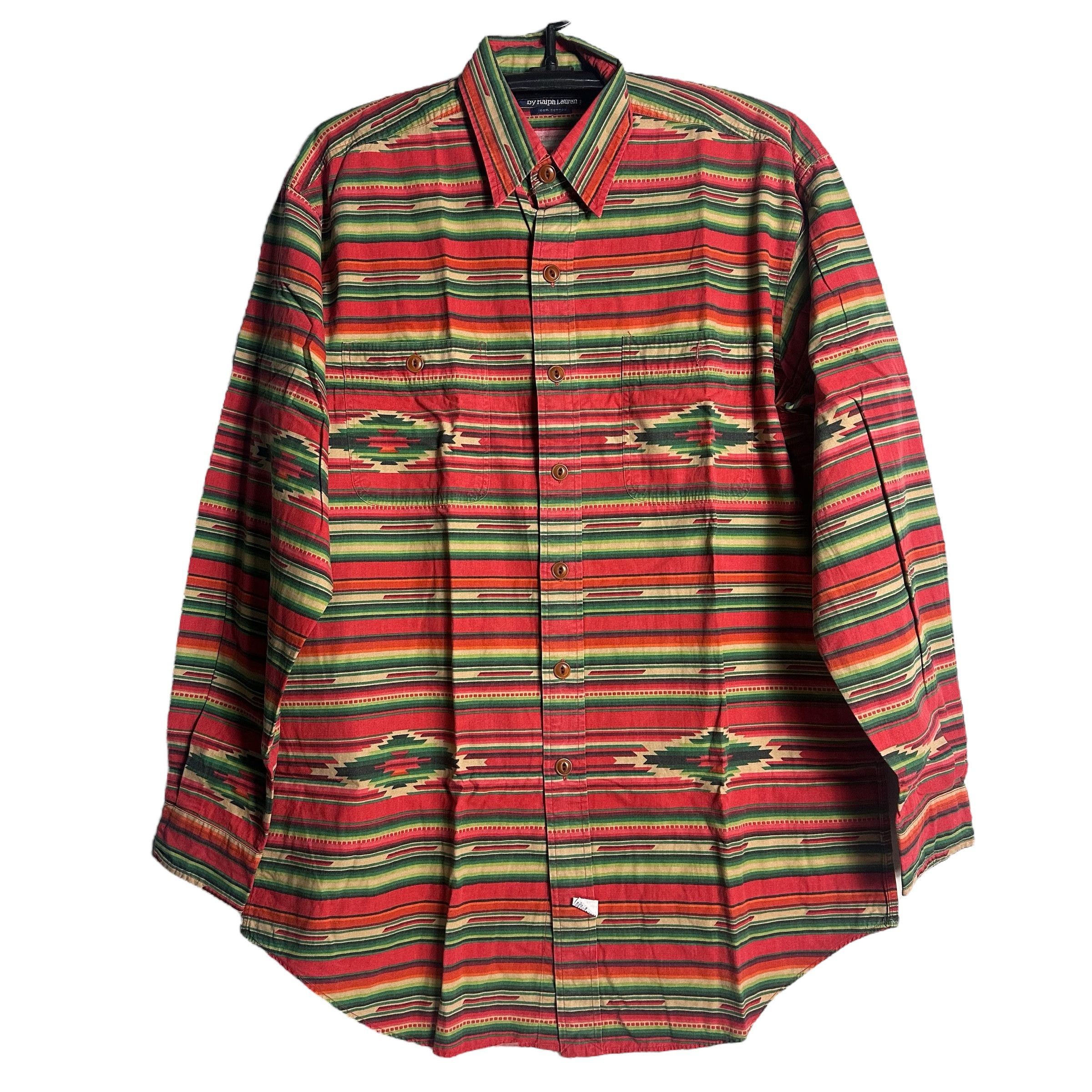 Polo Ralph Lauren 🔥RARE🔥Vtg Polo Ralph Lauren Native Border Button Up Shirt Size US M / EU 48-50 / 2 - 1 Thumbnail