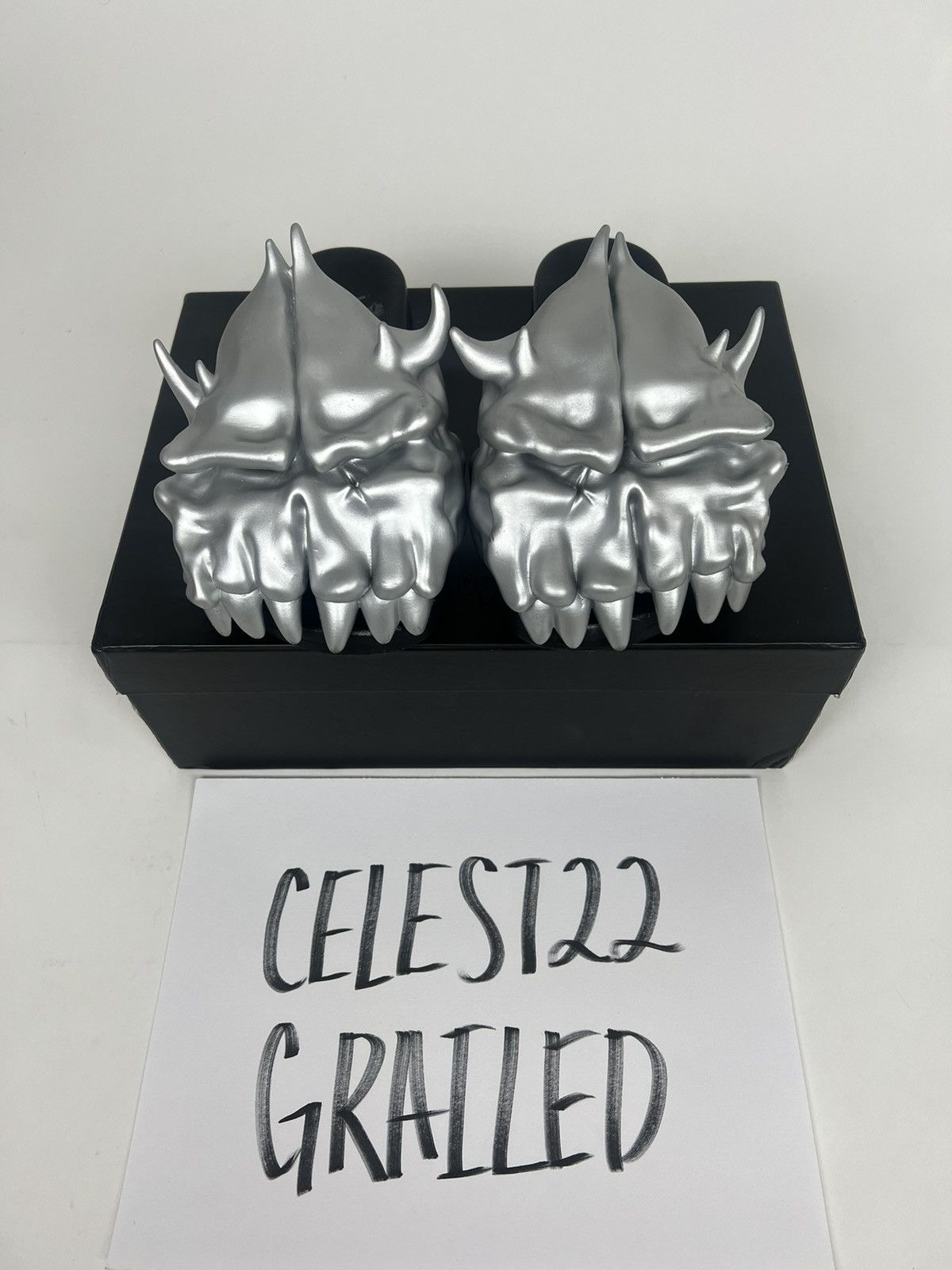 Custom itcc x shcr x flufflord x baojiaxiang 3d skull slippers