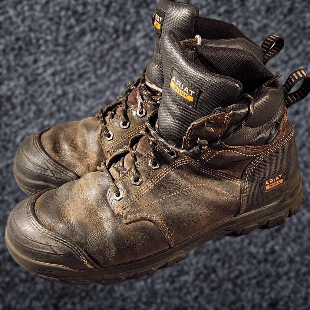 Ariat Ariat Workhog Boots Mens 11 EE Brown Leather Waterproof Combat Work Boots Size US 11 / EU 44 - 1 Thumbnail