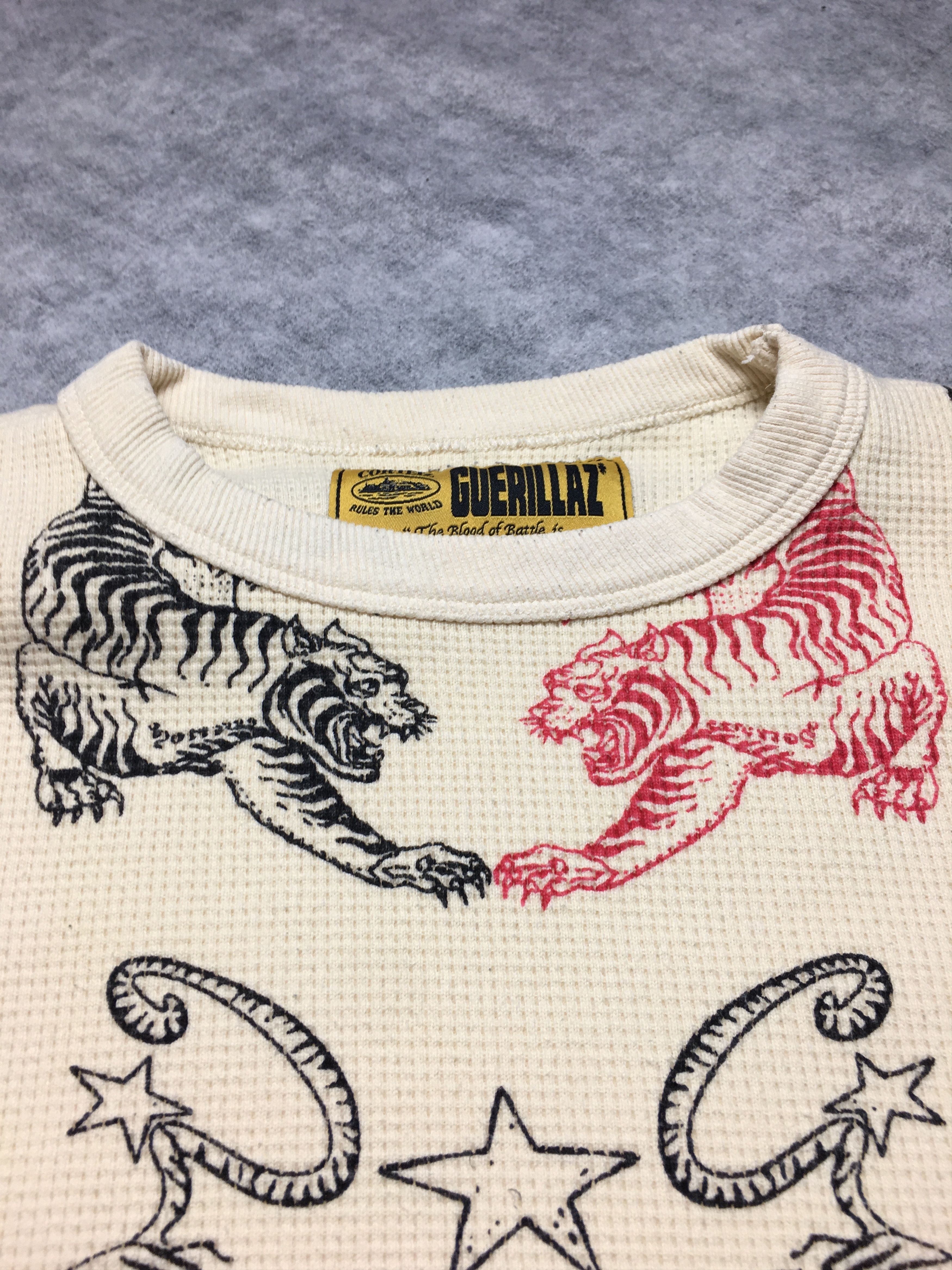 Corteiz Corteiz Tiger Print Waffle Long-Sleeve Sweatshirt Size M Size US M / EU 48-50 / 2 - 4 Thumbnail