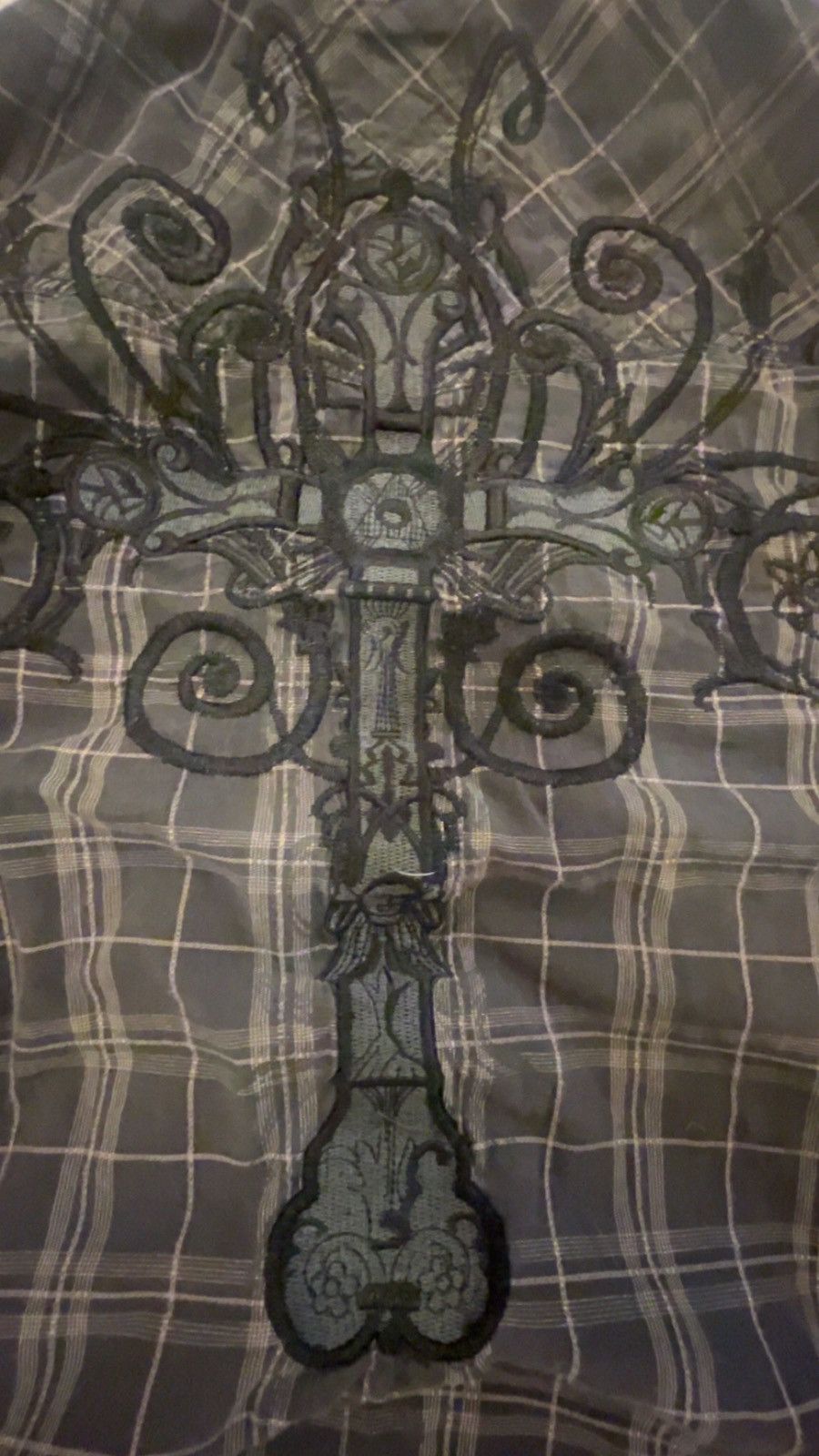 Vintage Black Cross Button Up Size US M / EU 48-50 / 2 - 2 Thumbnail