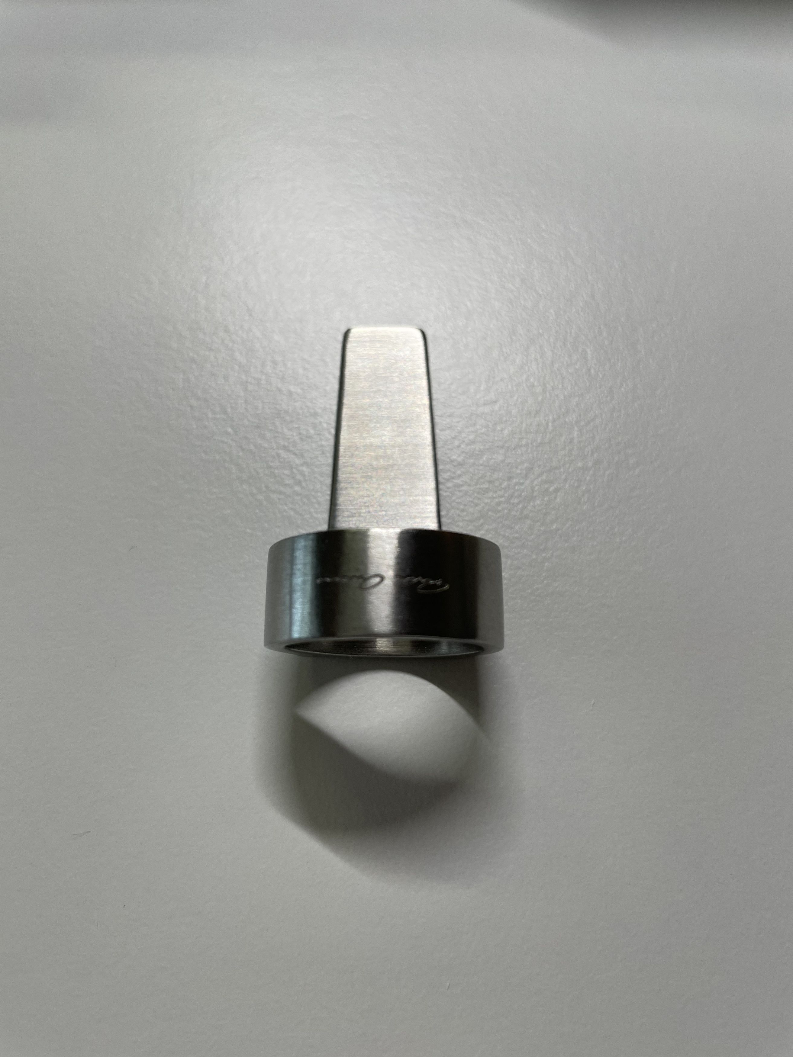 Pre-owned Rick Owens Ring (1319) In Silver