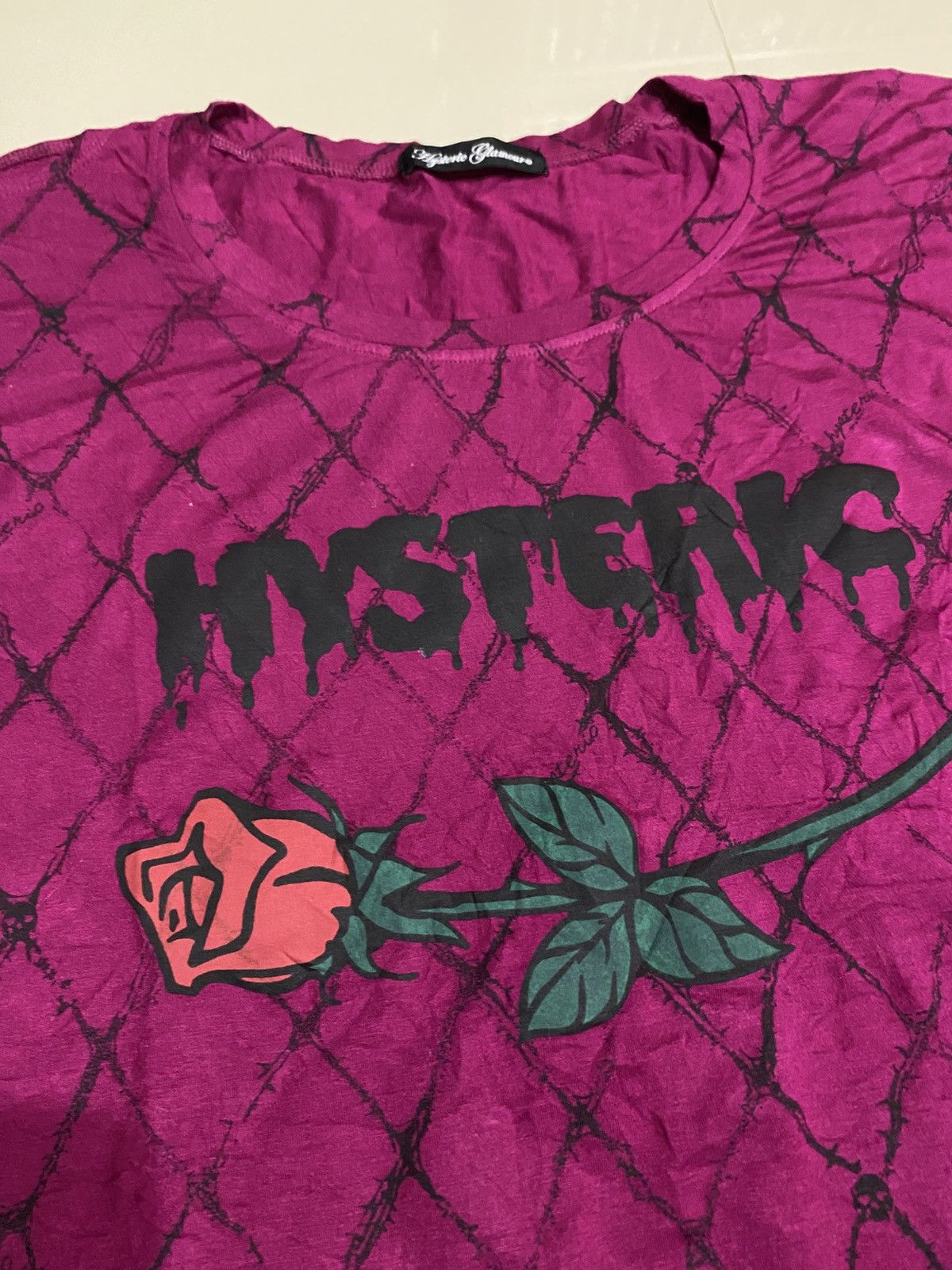 Hysteric Glamour × Japanese Brand Hysteric Glamour Rose Tshirt Size ONE SIZE - 4 Thumbnail