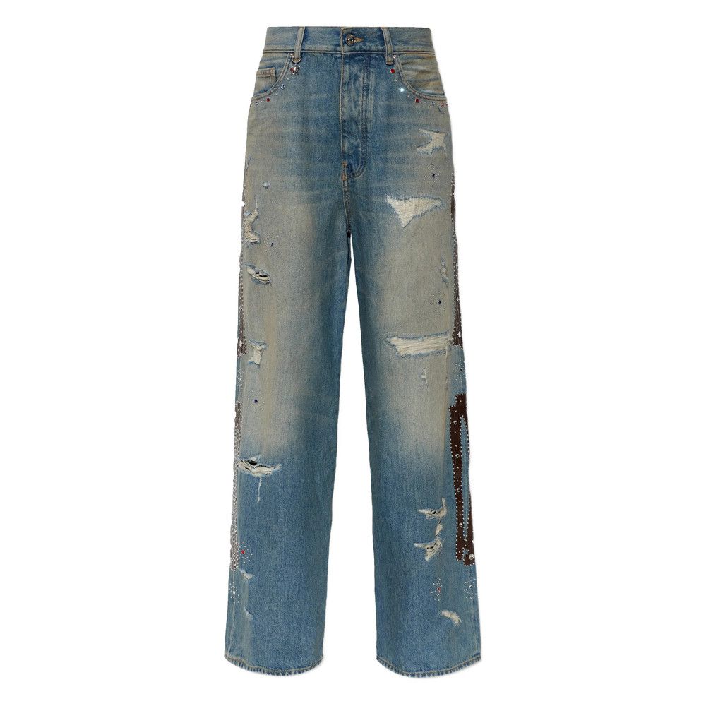 Amiri BLUE Denim - Wide-Leg Jeans