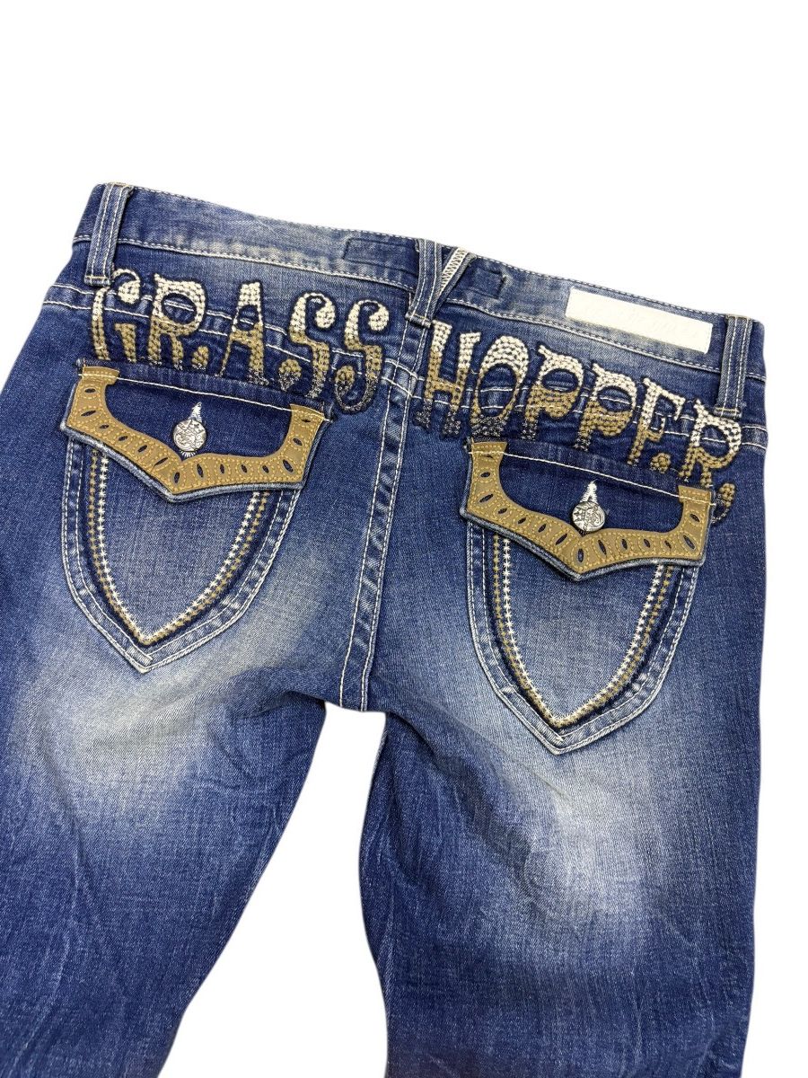 Hysteric Glamour Vintage Flared Jeans Grasshopper Denim Skulls Boot Cut 4🟦 Size US 30 / EU 46 - 2 Thumbnail