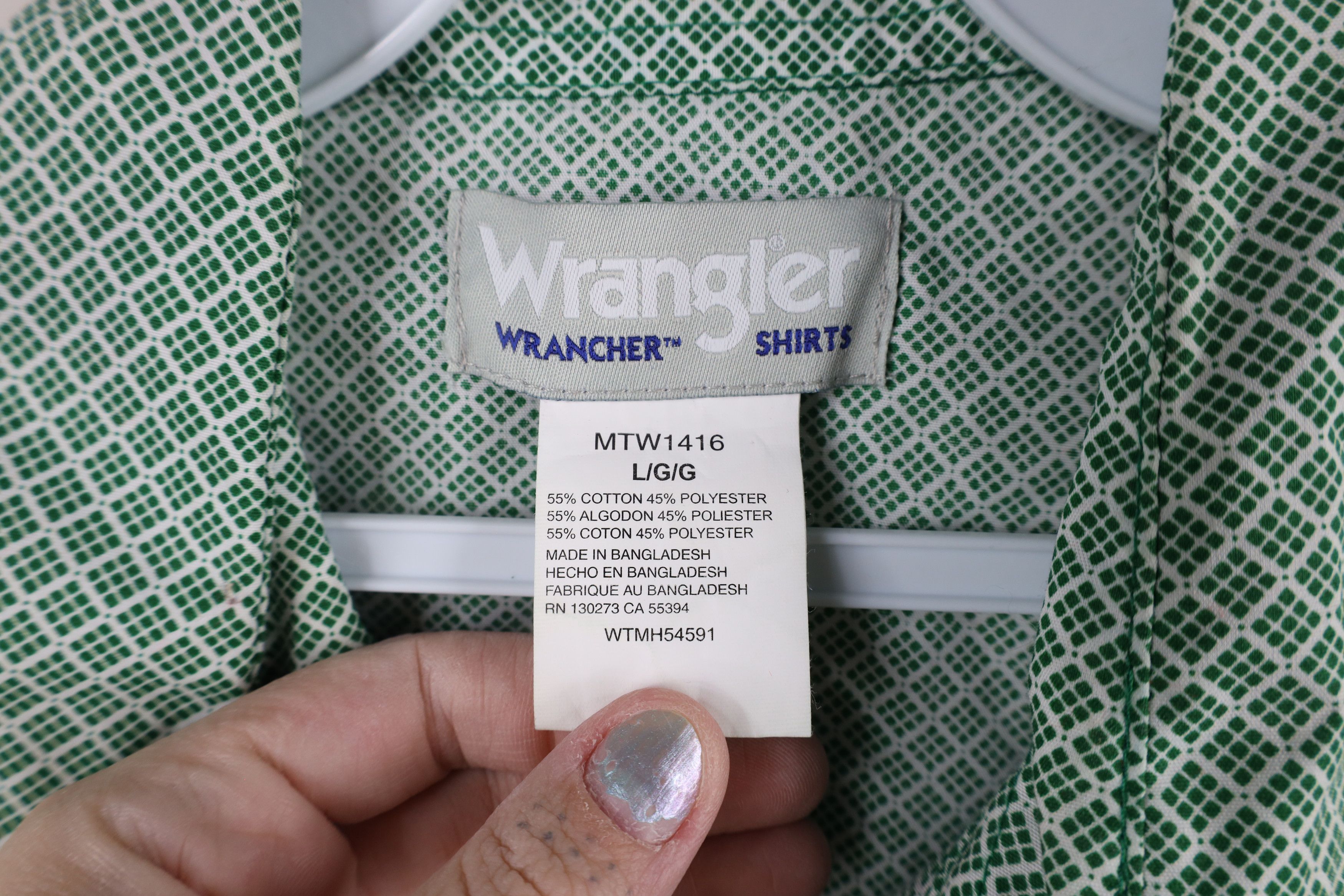Vintage × Wrangler Vintage Wrangler Western Rodeo Short Sleeve Button Shirt Size US L / EU 52-54 / 3 - 6 Thumbnail