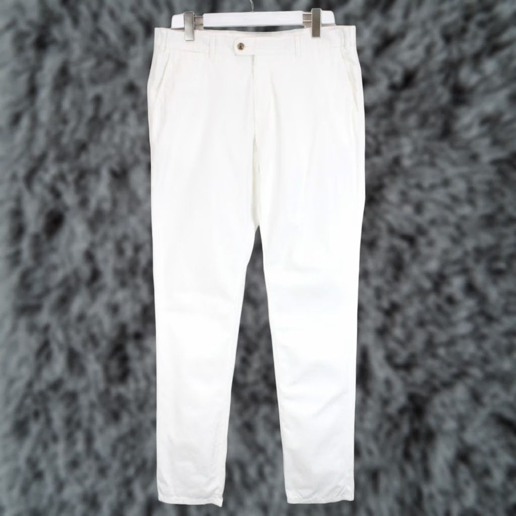 Suitsupply Suitsupply Porto Trousers Men's UK 36 Pure Cotton Chino Zip Fly White Tapered Size US 36 / EU 52 - 1 Thumbnail