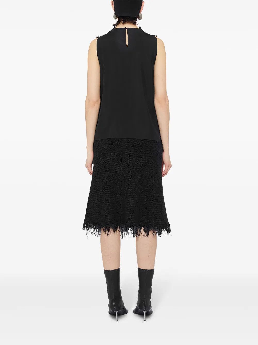 Jil Sander o1y1025 Sleeveless Blouse in Black Size M / US 6-8 / IT 42-44 - 4 Thumbnail